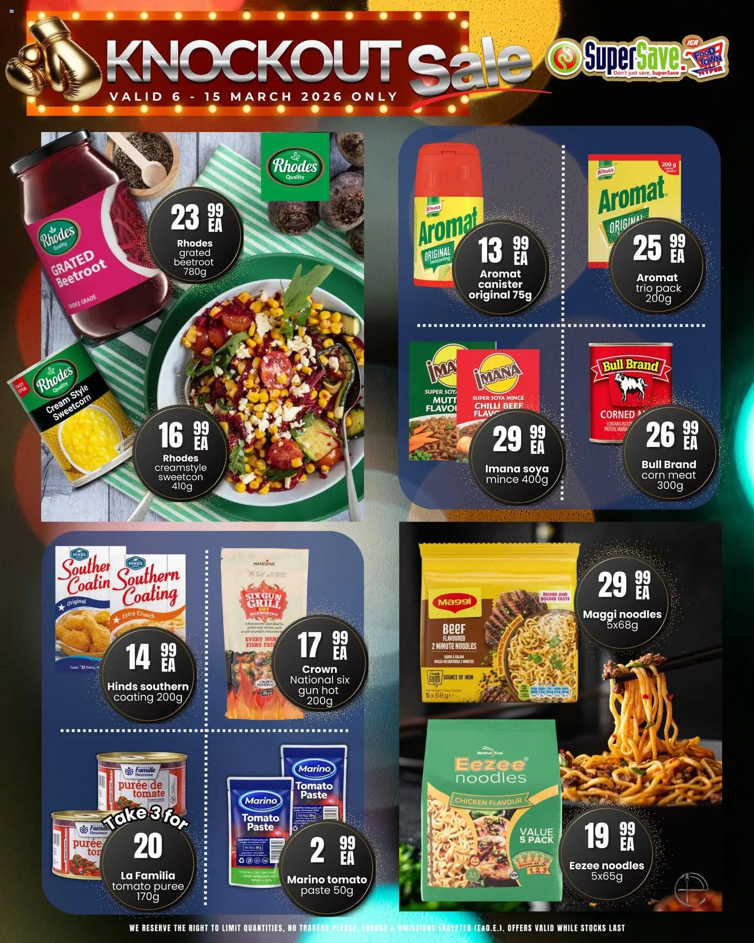 New Super Save catalogue – valid from 06.03.2026 | Page: 22 | Products: Iron, Noodles, Seasoning, Soya mince