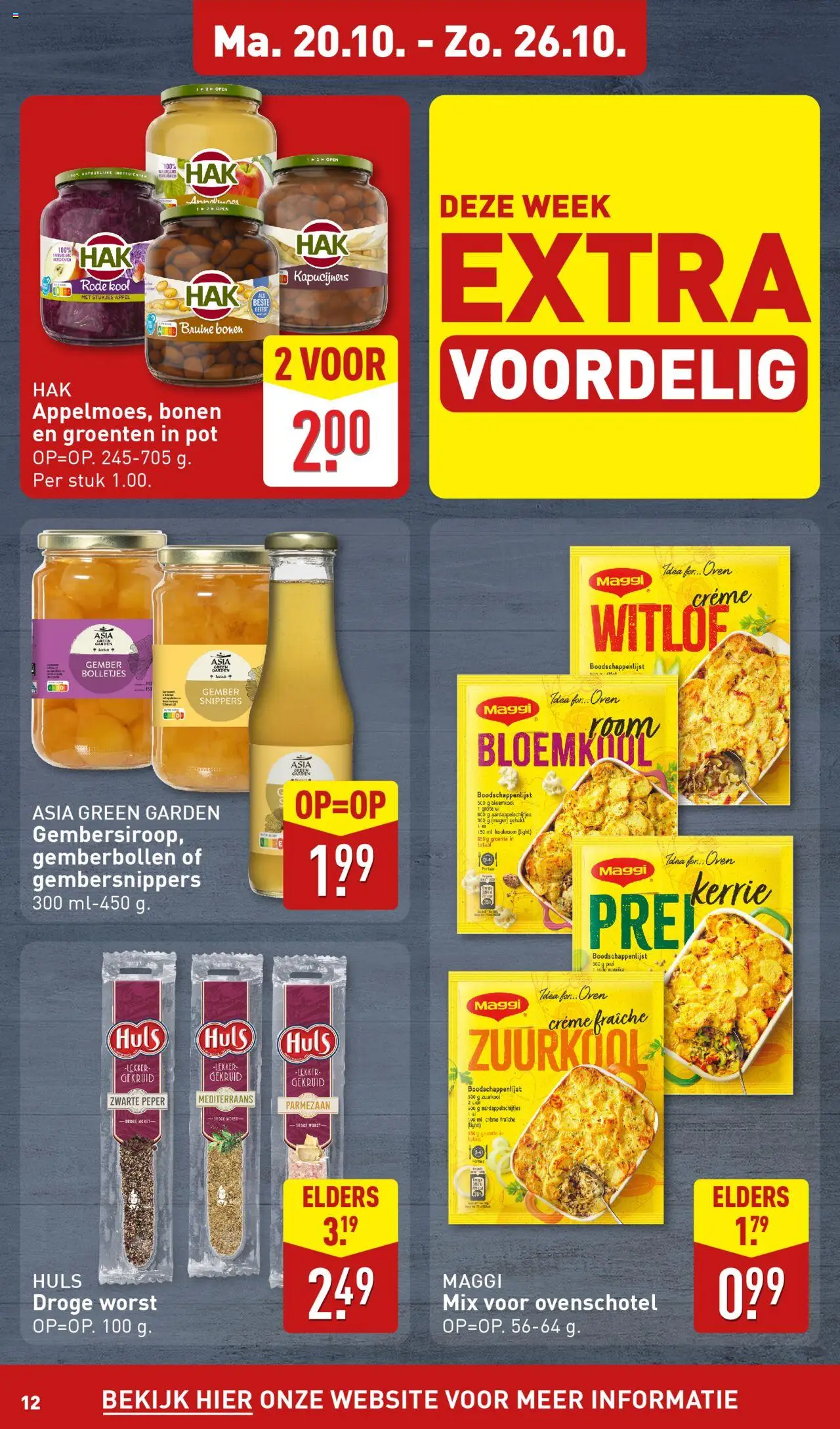 {H1} | Pagina: 12 | Producten: Pot, Prei, Parmezaan, Gember