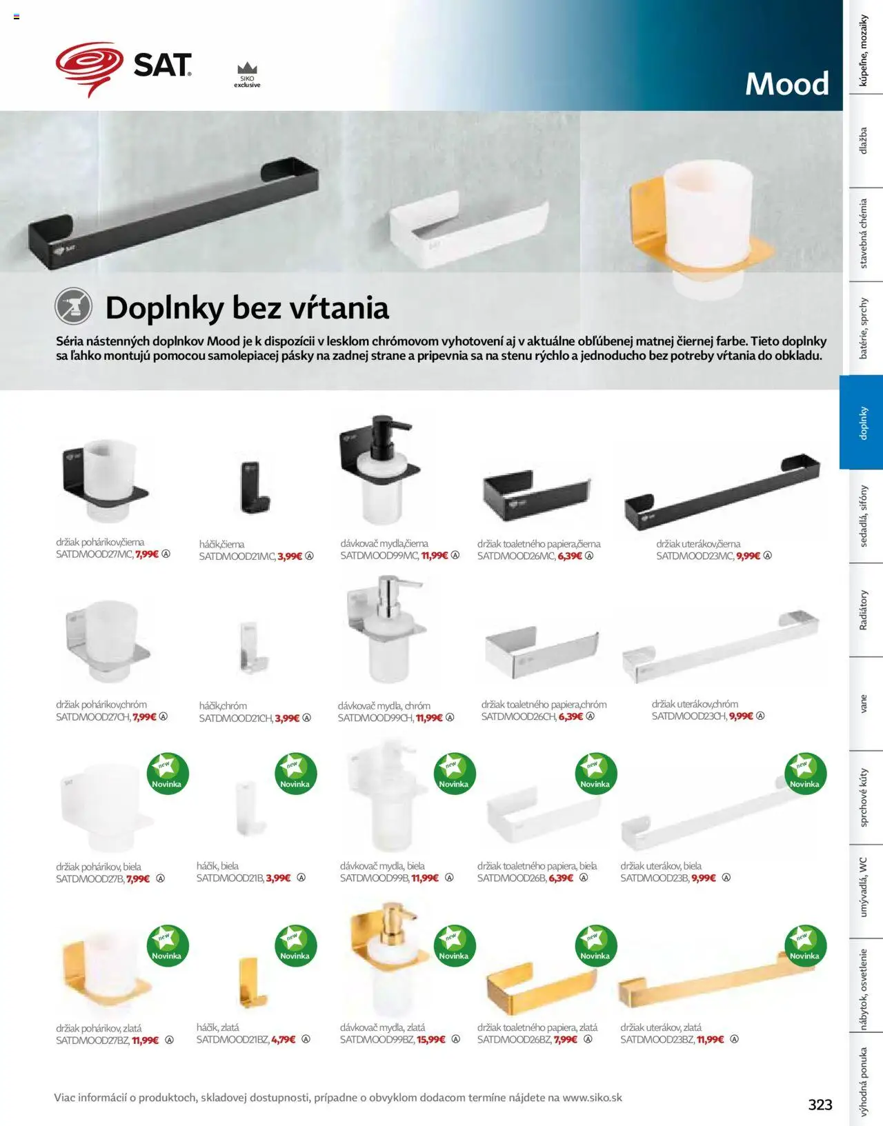 Nové Siko akcie – leták je platný od 01.08.2024 | Strana: 429 | Produkty: Osvetlenie, Dlažba, Radiátory, Wc
