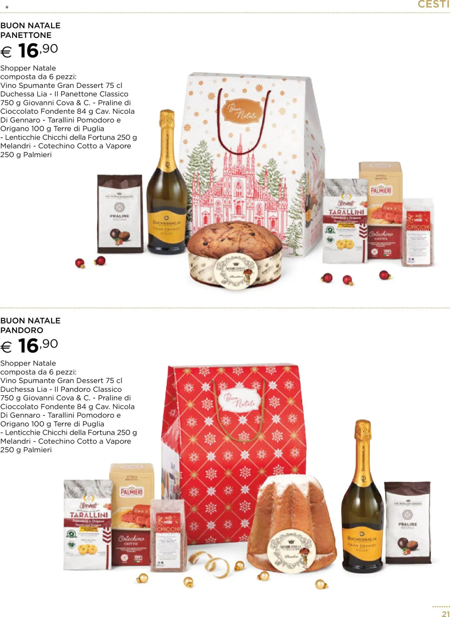 Volantino Esselunga S del 13.11.2025 | Pagina: 21 | Prodotti: Cioccolato, Pomodoro, Vino, Pandoro