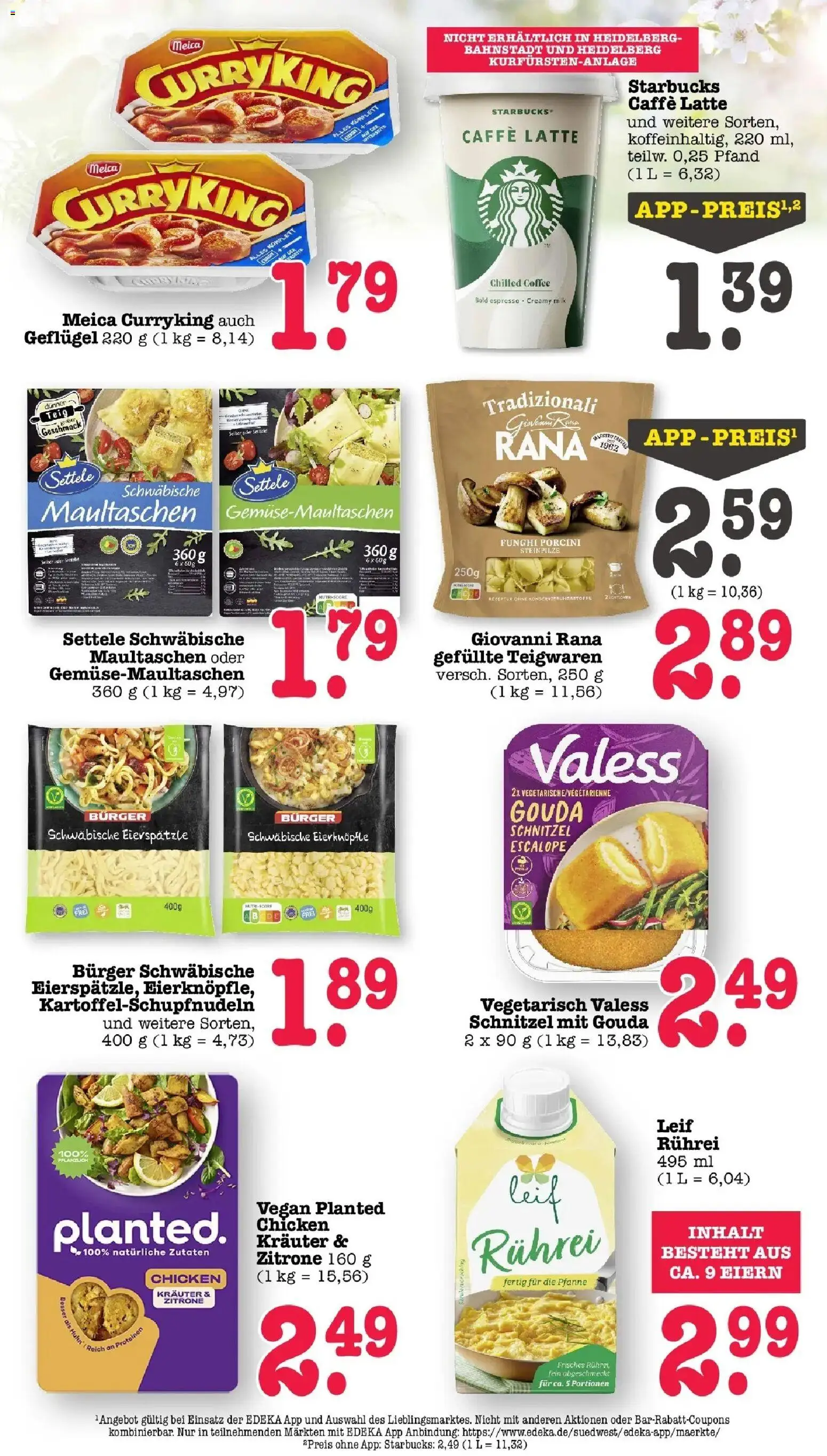 E center Prospekt Mannheim-Wohlgelegen	 – gültig ab 23.03.2026 | Seite: 20 | Produkte: Starbucks, Schnitzel, Zitrone, Maultaschen