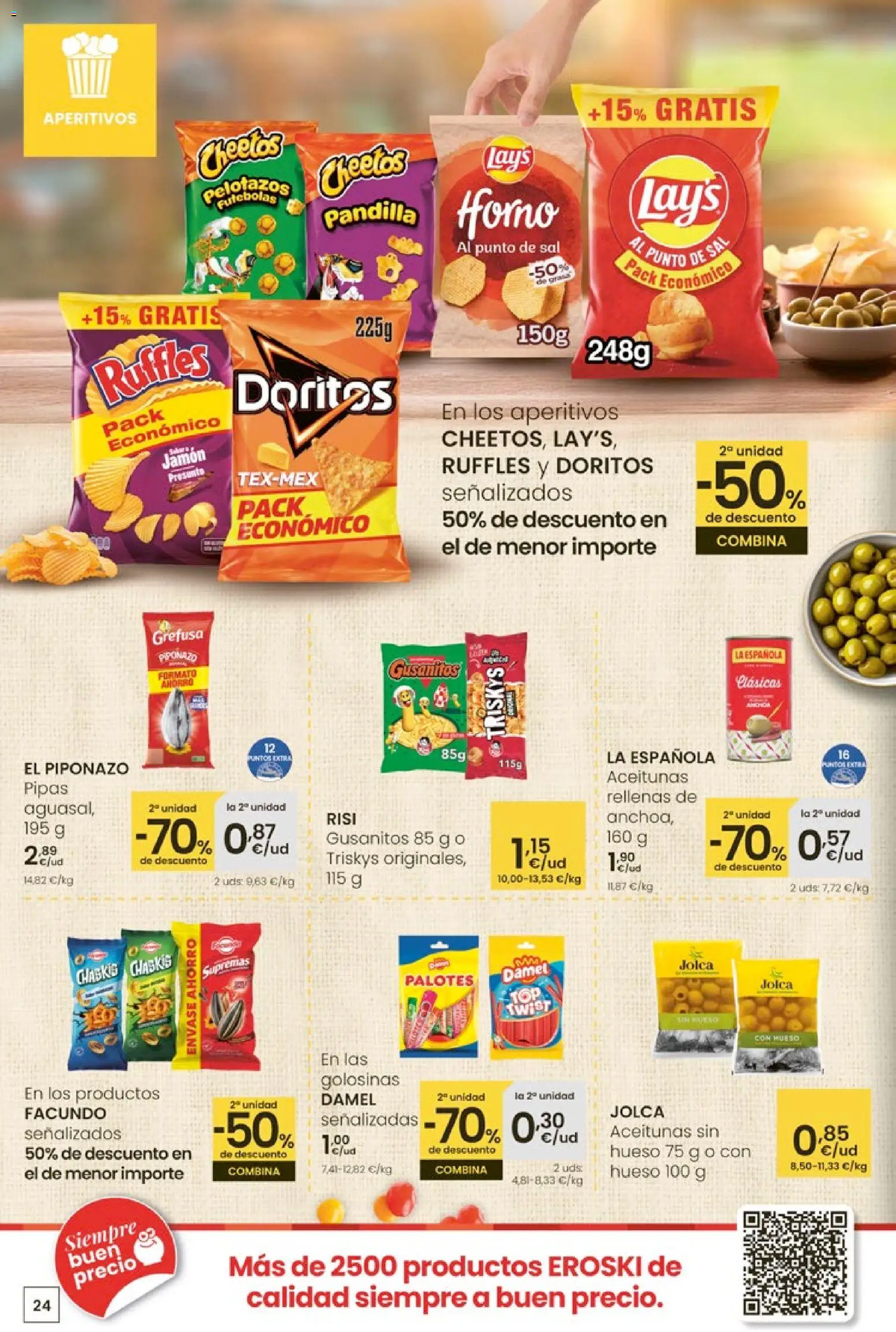 Eroski - Quieres ahorrar conmigo │ válido desde el 26.03.2026 | Página: 24 | Productos: Jamón, Golosinas, Horno, Anchoa