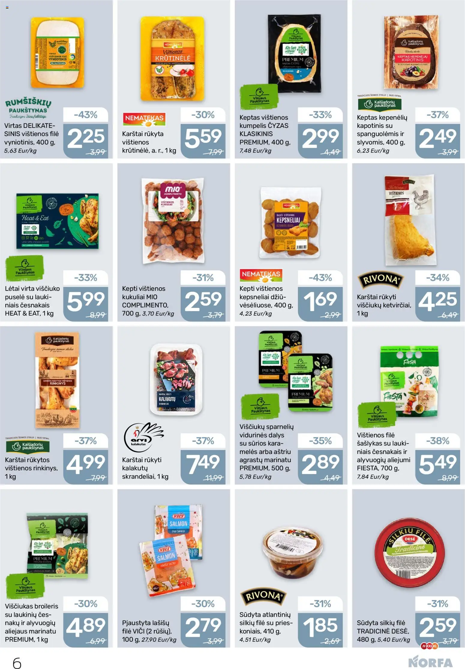 NORFA akcijos nuo 08.01.2026 | Puslapis: 6 | Prekių: Vištienos, Viščiukas