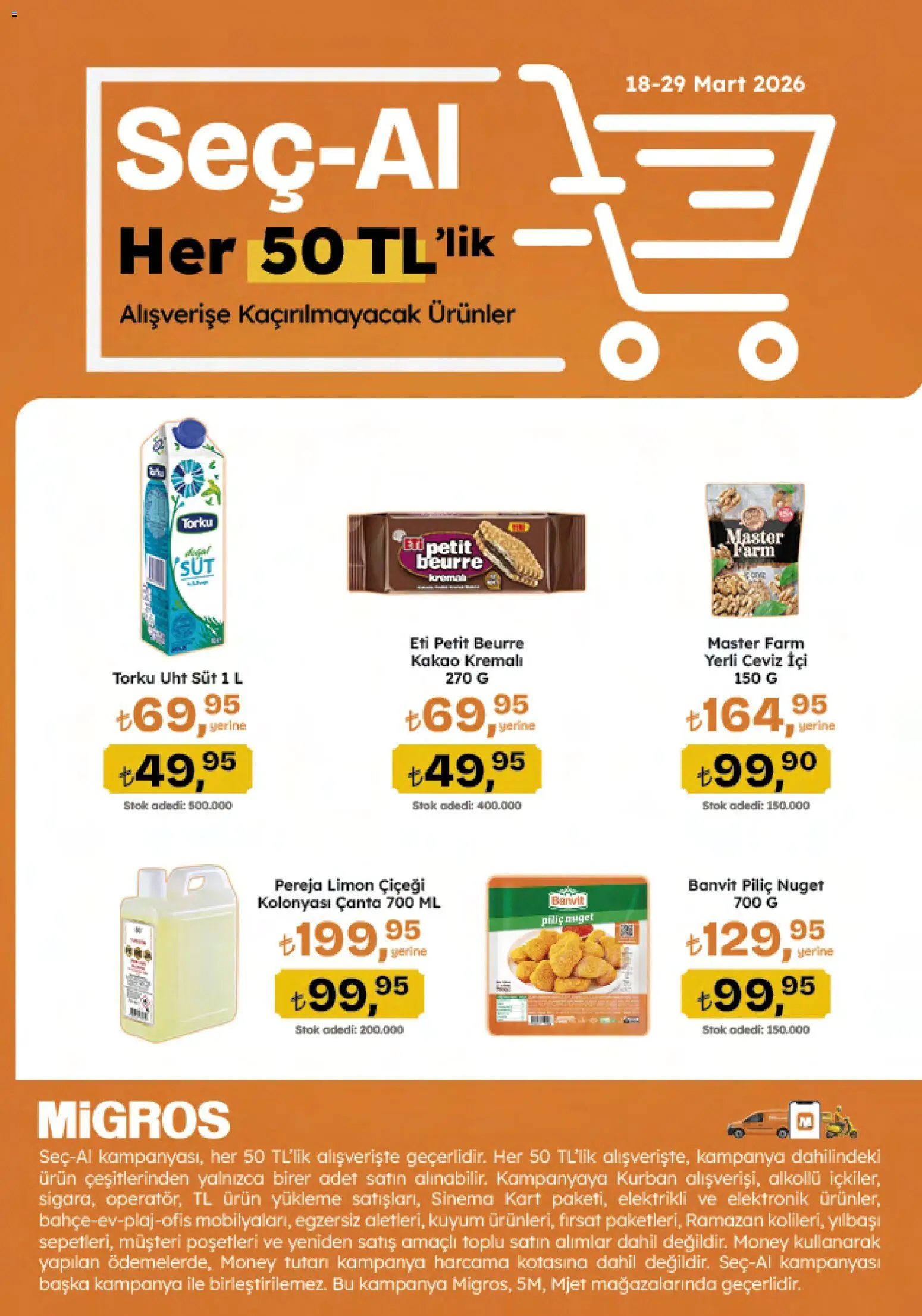 Migros Katalog - 5M Migroskop Dijital - 26.03.2026 tarihinden itibaren geçerlidir | Sayfa: 100 | Ürünler: Süt, Çanta, Limon, Ceviz