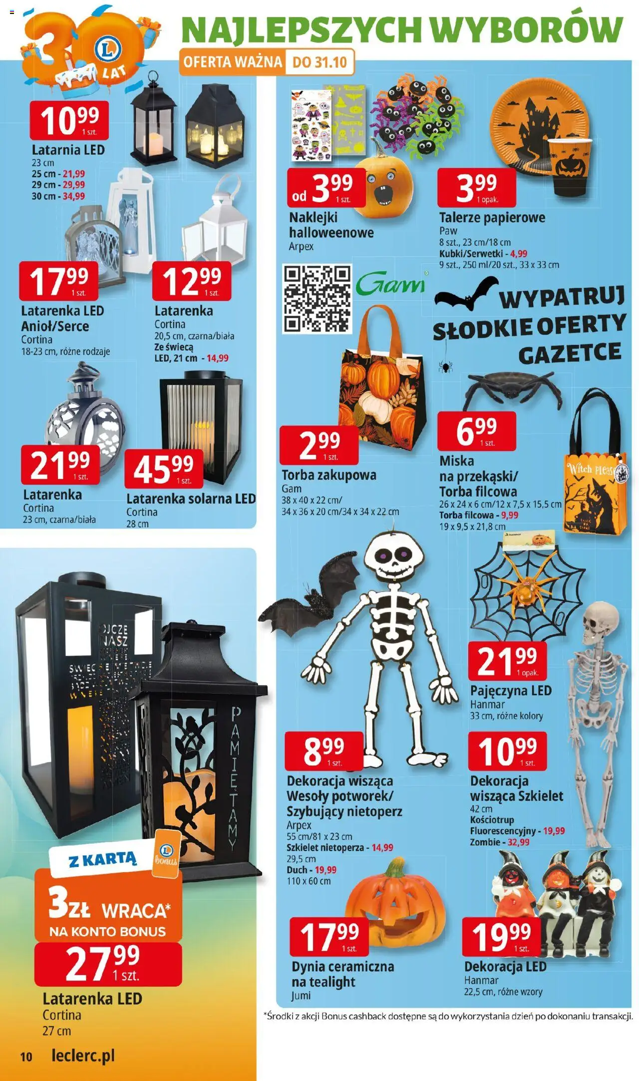 E.Leclerc Gazetka - Wrocław od 14.10.2025 | Strona: 10 | Produkty: Karta, Dynia, Torba, Talerze