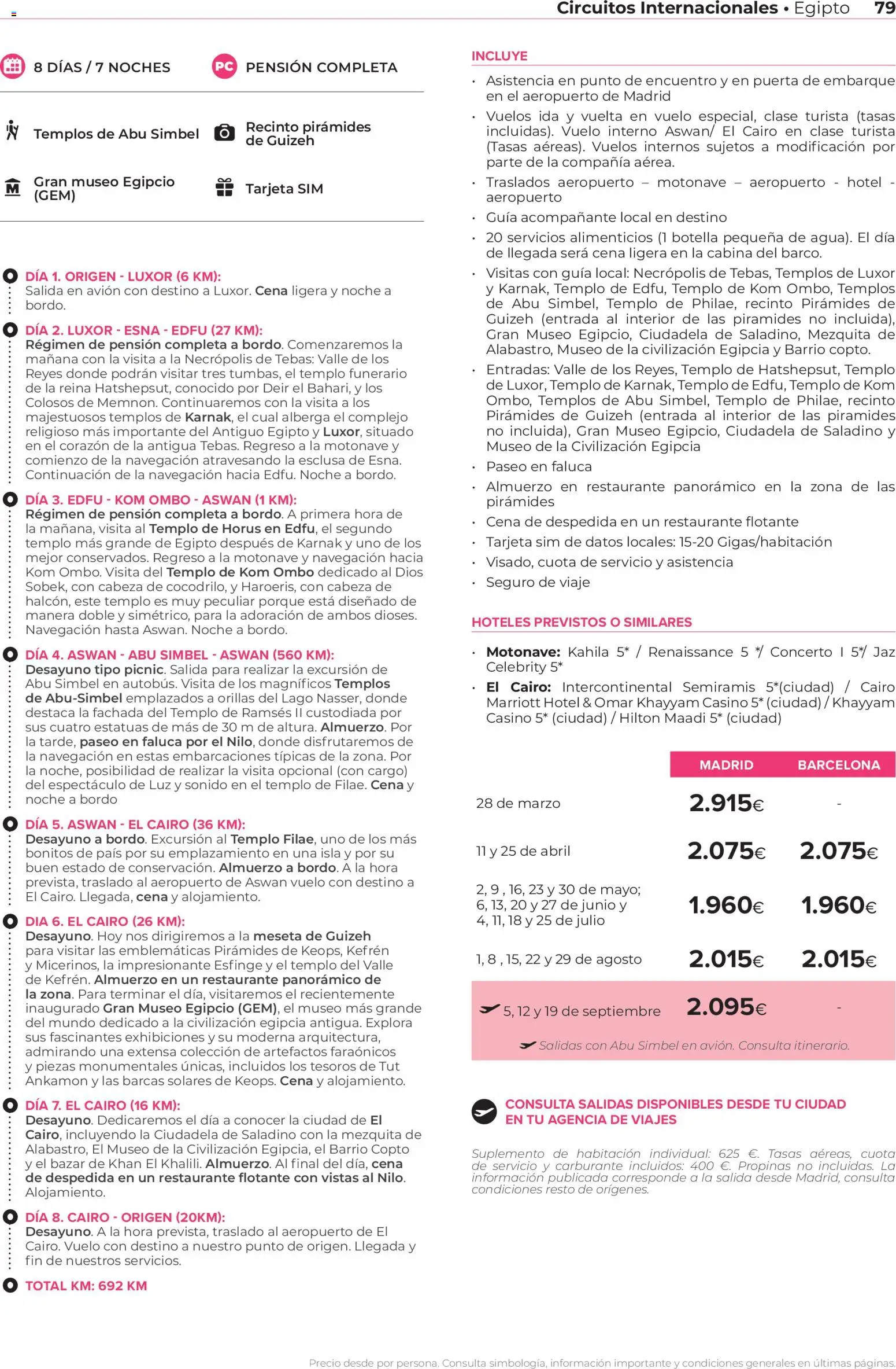 Viajes El Corte Inglés Circuitos exclusivos │ válido desde el 28.03.2026 | Página: 79 | Productos: Navegación