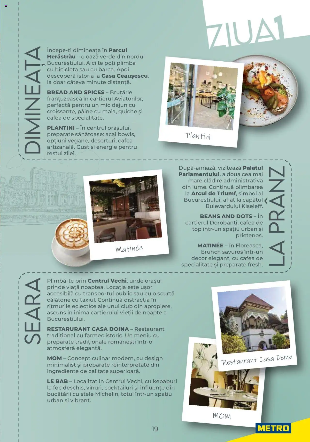 Metro catalog - Ghid de călătorie România – valabil de la 01.08.2025 | Pagină: 19 | Produse: Top, Dana kuşbaşı, Pâine, Cafea