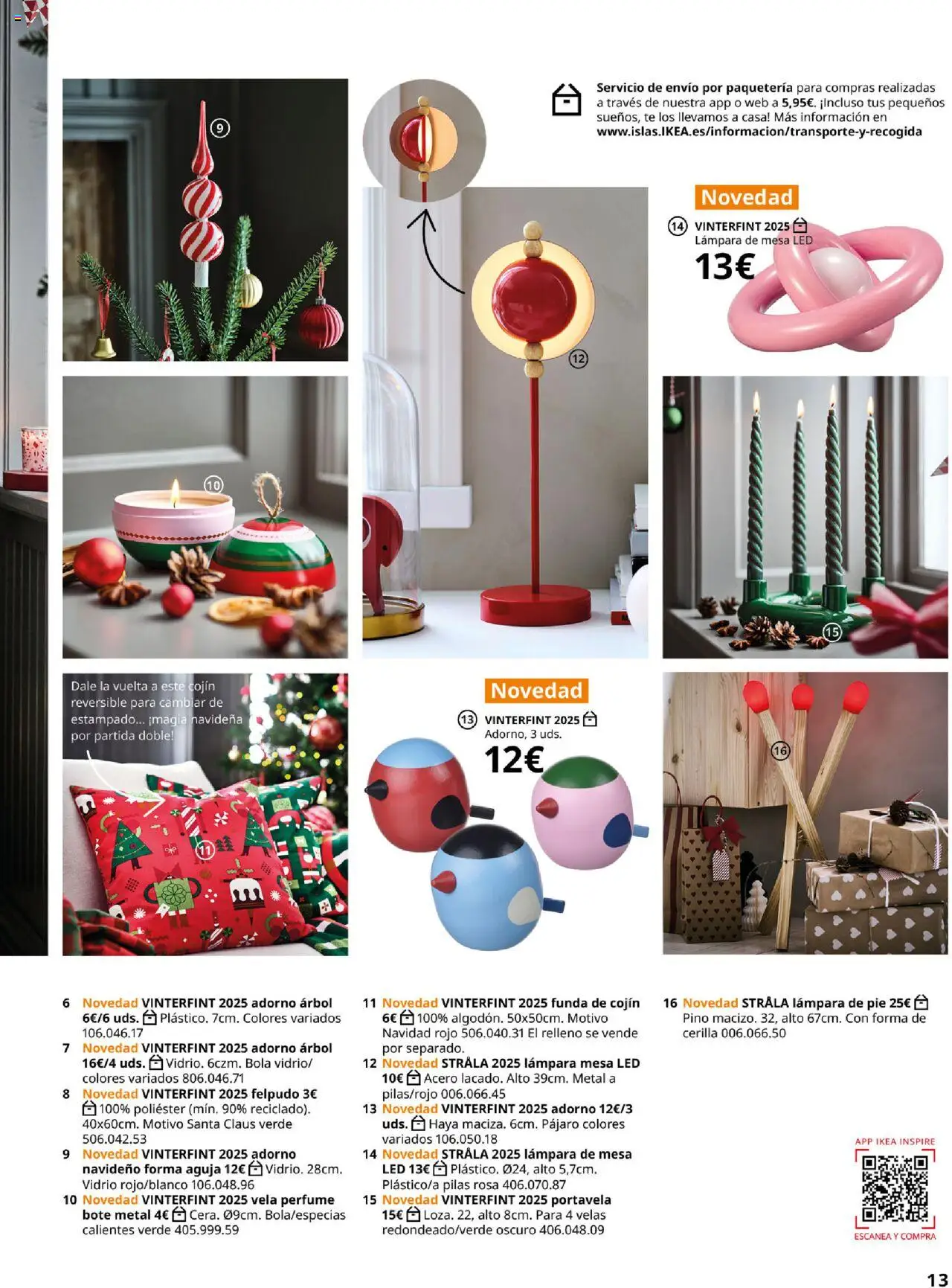 Catálogo IKEA Brochure de navidad │ válido desde el 01.10.2025 | Página: 13 | Productos: Perfume, Té, Funda de cojín, Cojín