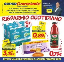 Anteprima del volantino SuperConveniente Caltanissetta/San Cataldo/Avola/Lascari/Milazzo/Barcellona catalogo valido a partire dal 13.02.2026