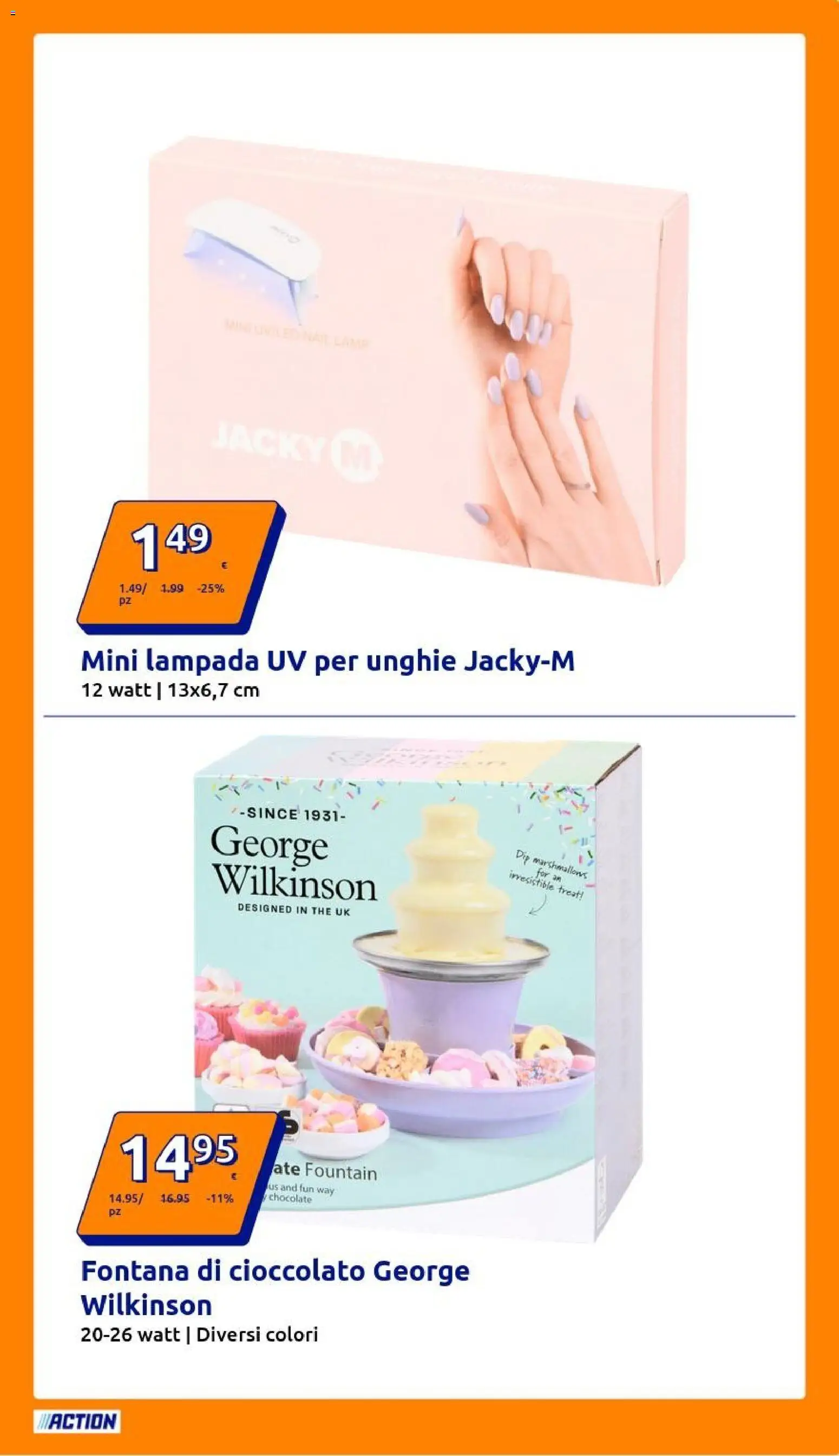 Volantino Action del 19.11.2025 | Pagina: 11 | Prodotti: Cioccolato, The, Lampada