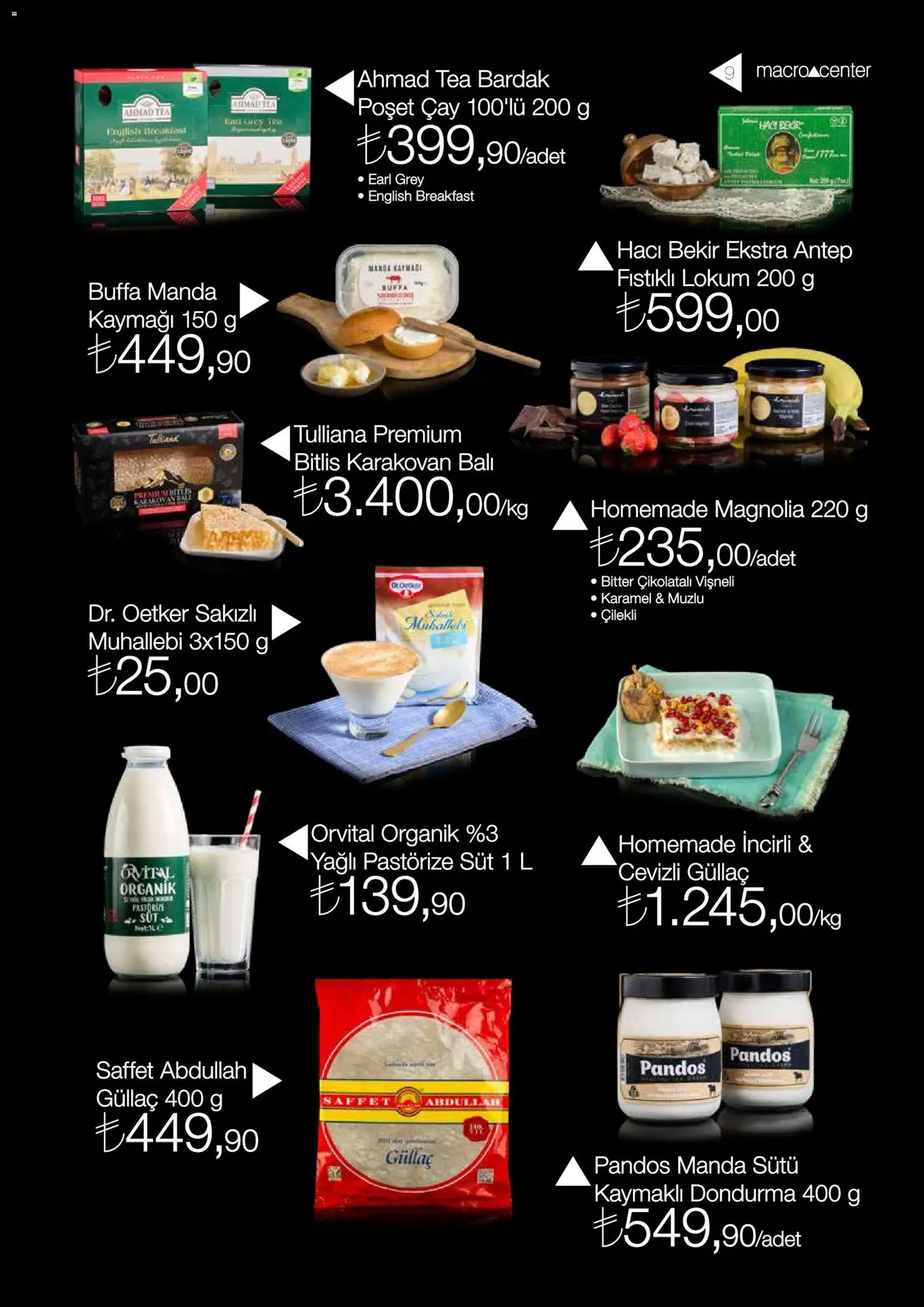 Migros Katalog - MacroStyle - 01.03.2026 tarihinden itibaren geçerlidir | Sayfa: 9 | Ürünler: Süt, Çay, Dondurma, Zselatin