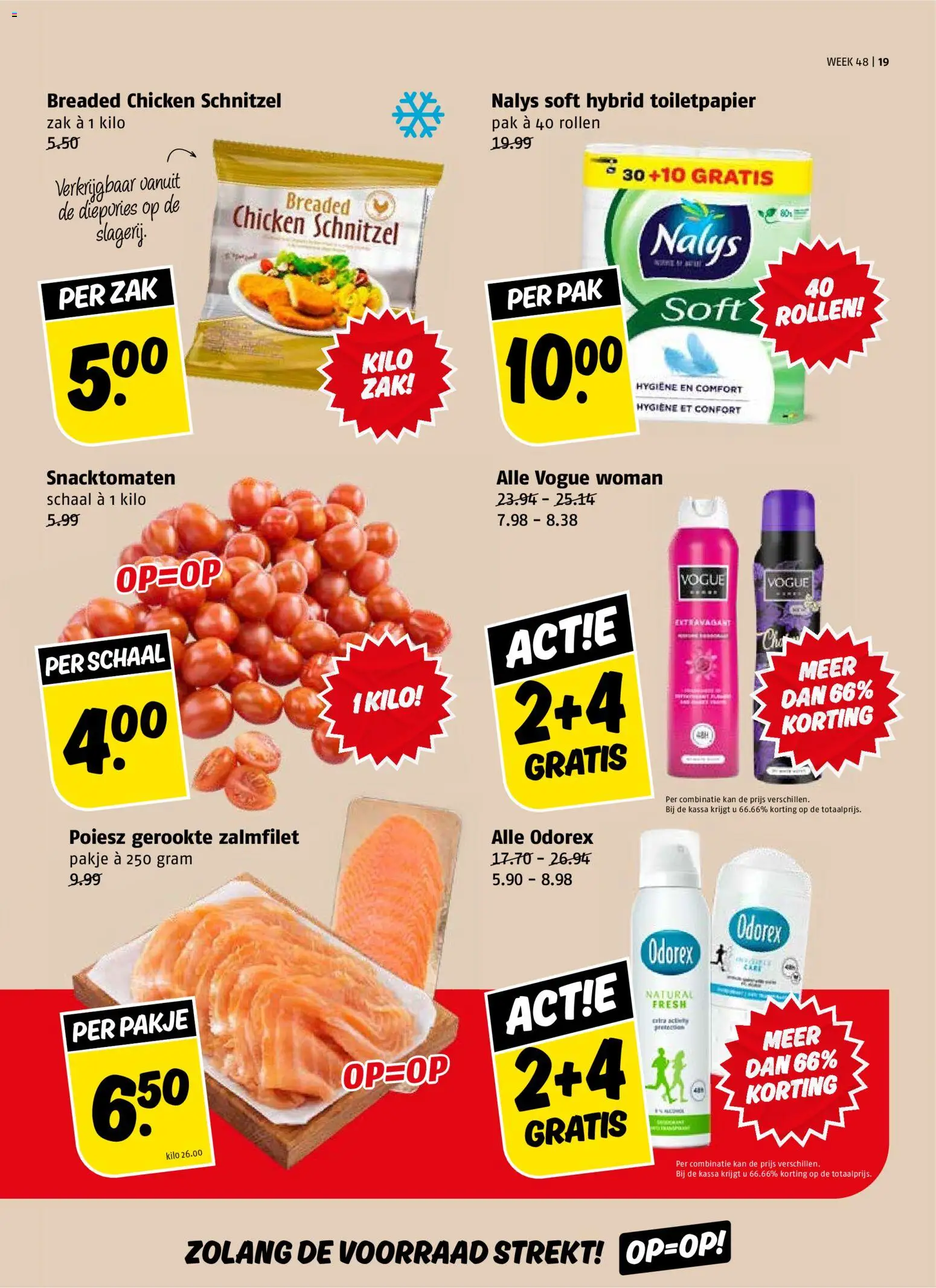 {H1} | Pagina: 19 | Producten: Kan, Schaal, Schnitzel, Zak