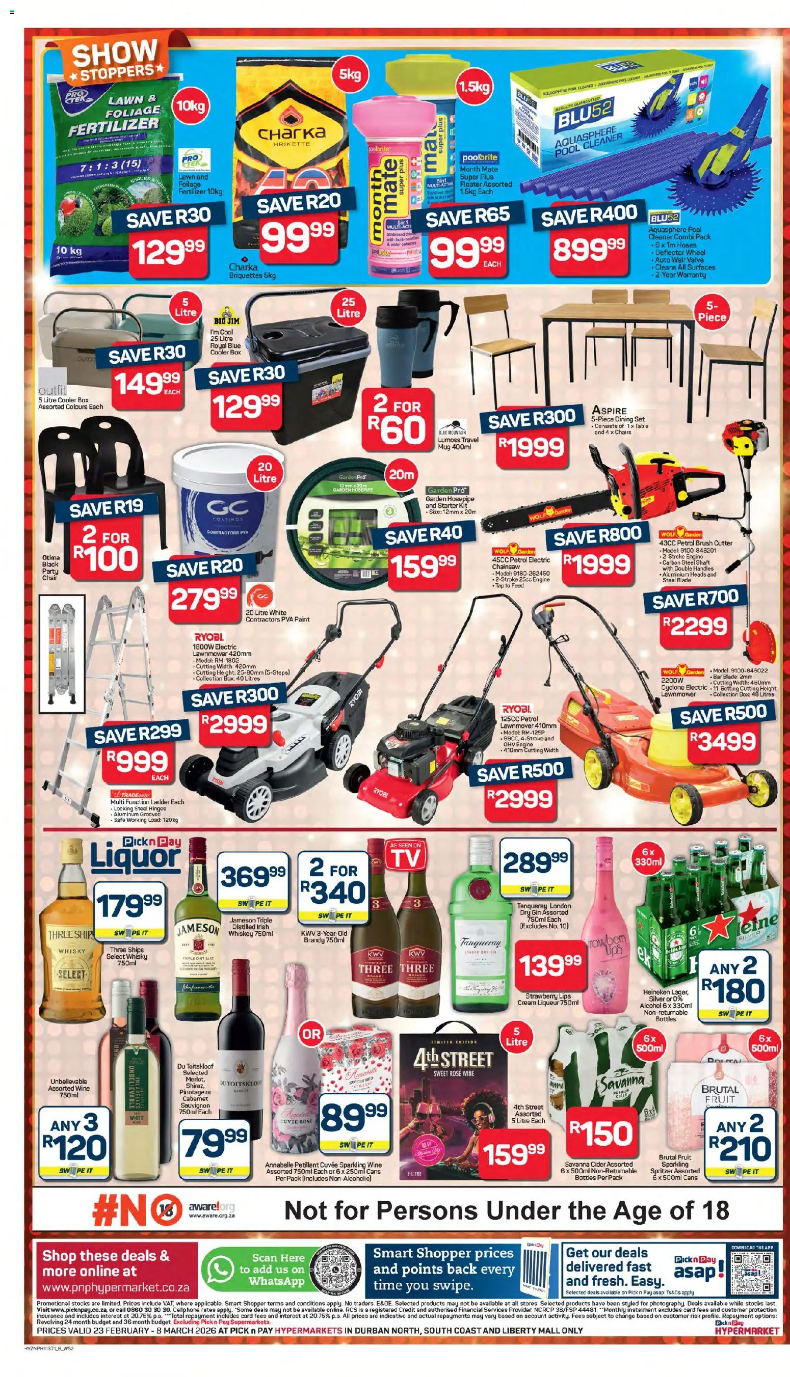 New Pick n Pay catalogue – valid from 23.02.2026 | Page: 8 | Products: Cooler, Wine, Valve, Tap