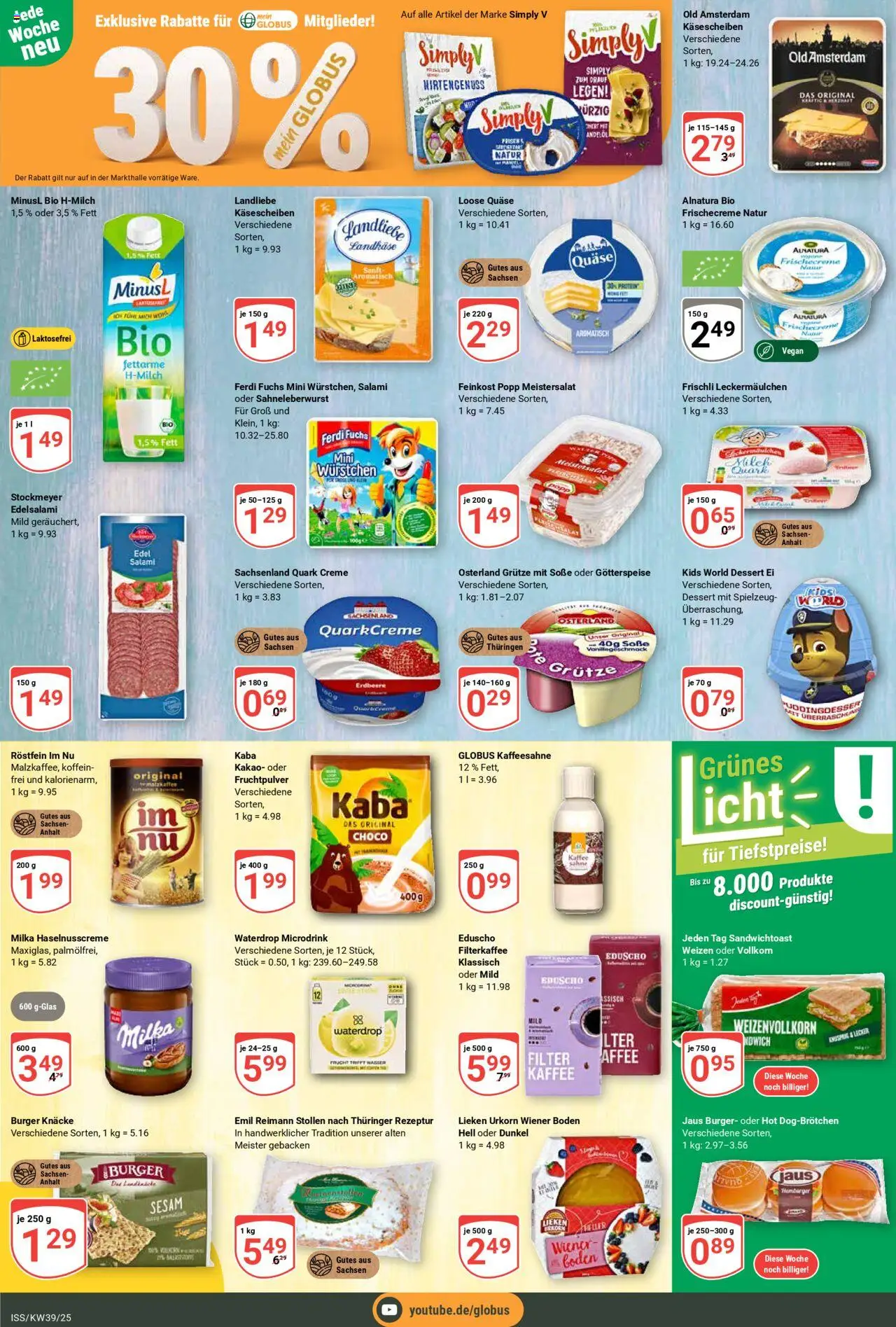 Globus Prospekt 	 – gültig ab 22.09.2025 | Seite: 10 | Produkte: Milch, Kaffee, Creme, Soße