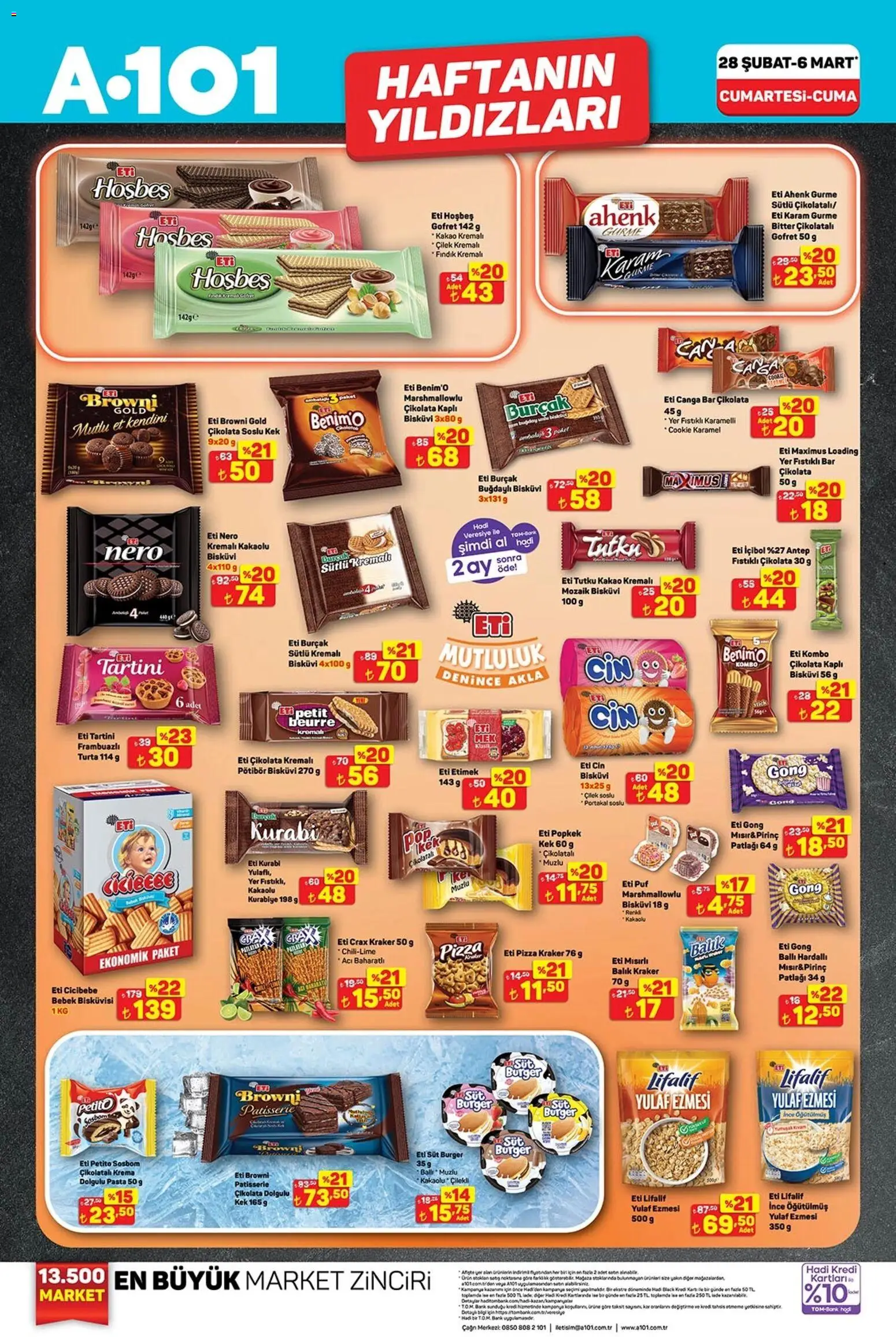 A101 Katalog - 28.02.2026 tarihinden itibaren geçerlidir | Sayfa: 2 | Ürünler: Çikolata, Pirinç, Cin, Fındık