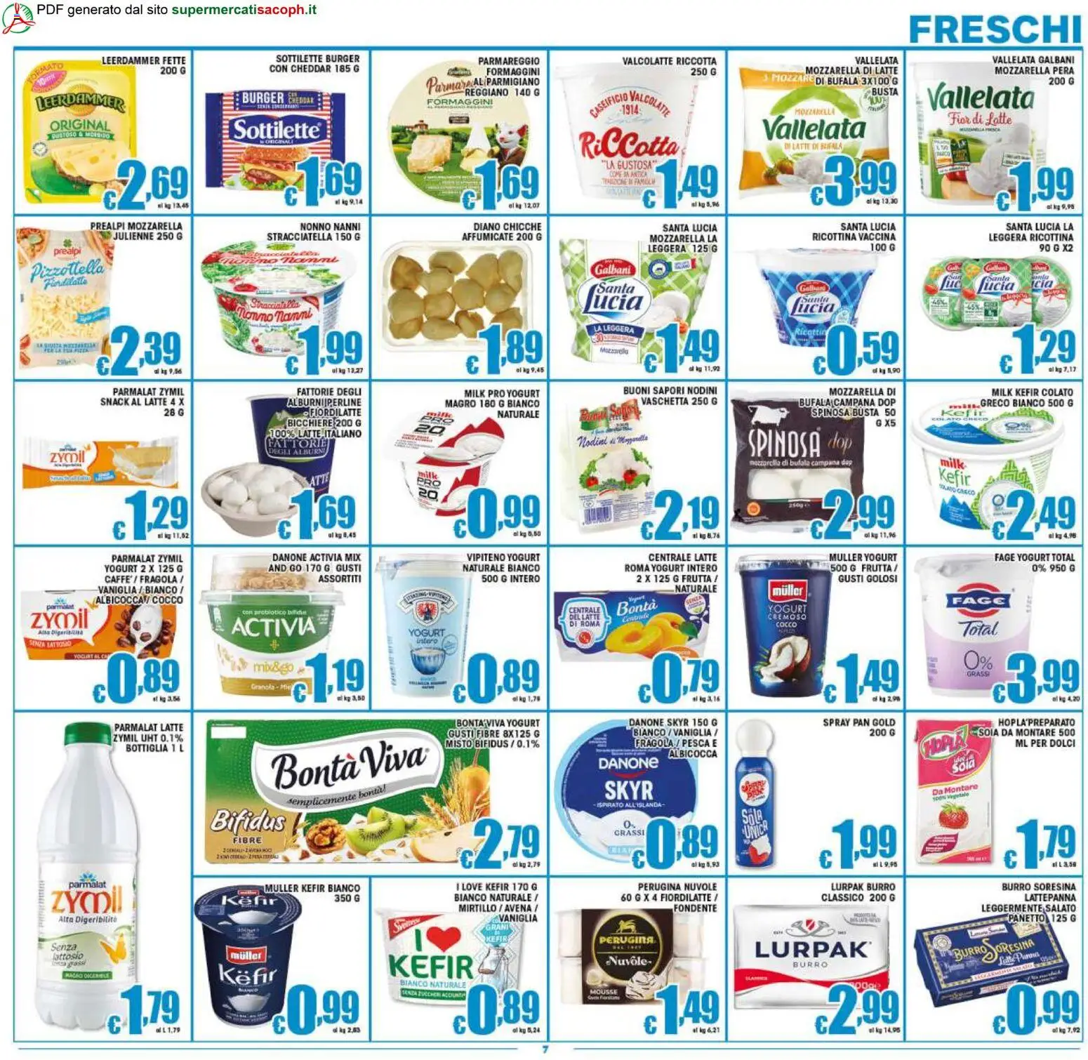 Volantino Sacoph del 17.04.2026 | Pagina: 7 | Prodotti: Sale, Latte, Pesca, Pera