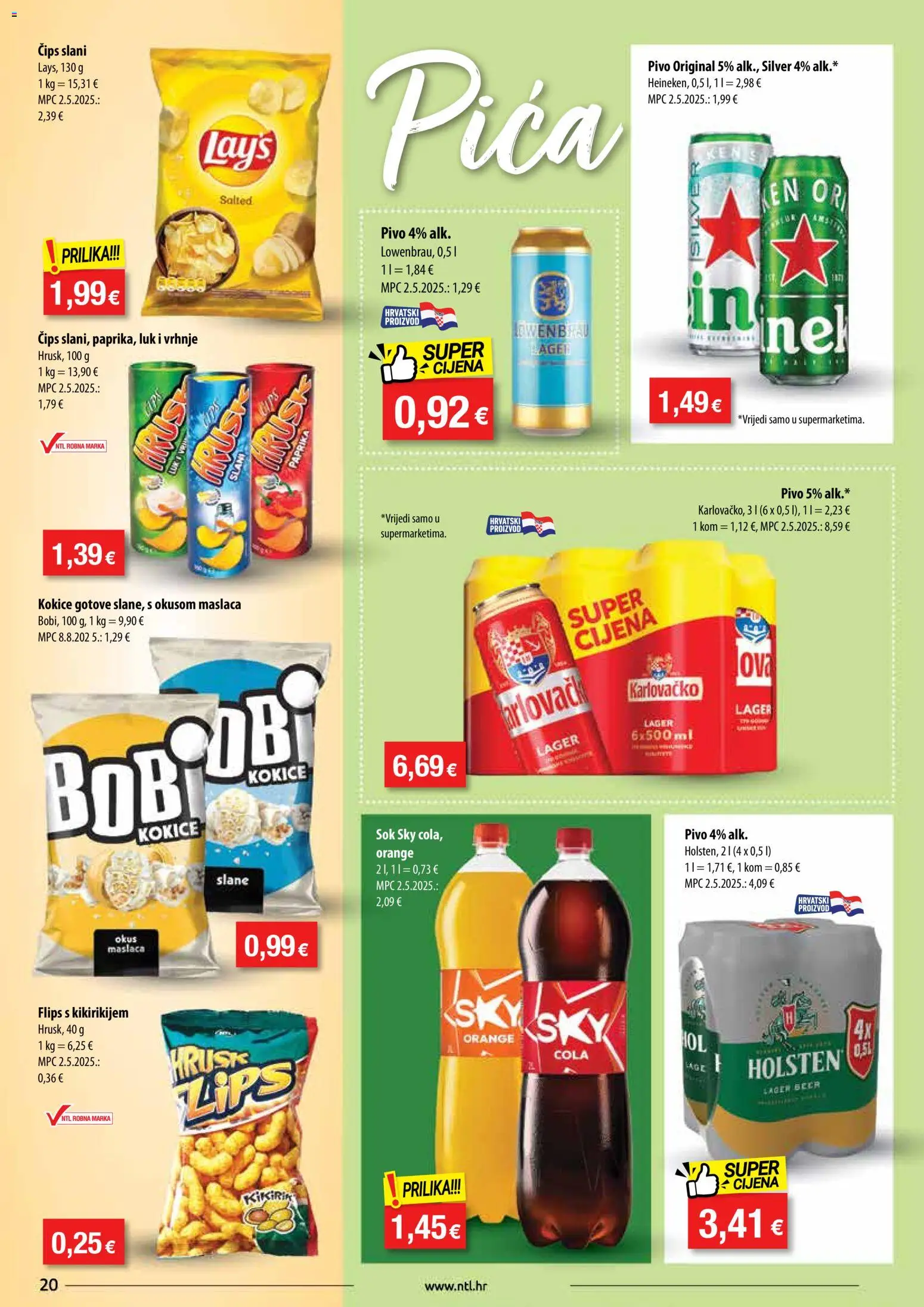NTL katalog | vrijedi od 19.11.2025 | Stranica: 20 | Proizvodi: Flips, Sok, Pivo, Kokice