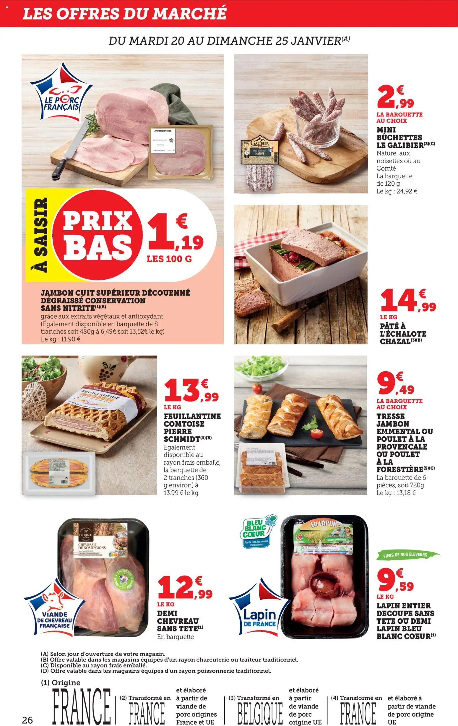{H1} | Page: 26 | Produits: Lapin, Jambon, Viande, Porc