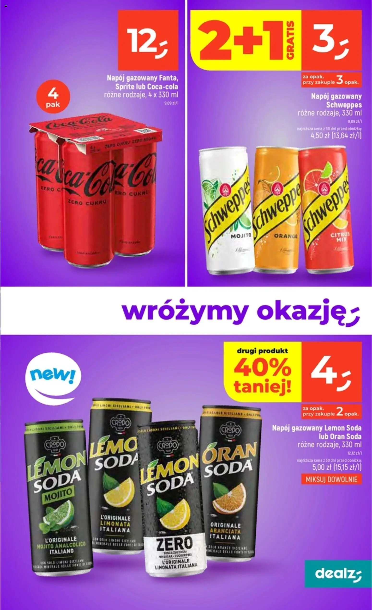 Dealz Gazetka od 20.11.2025 | Strona: 13 | Produkty: Sprite, Coca cola