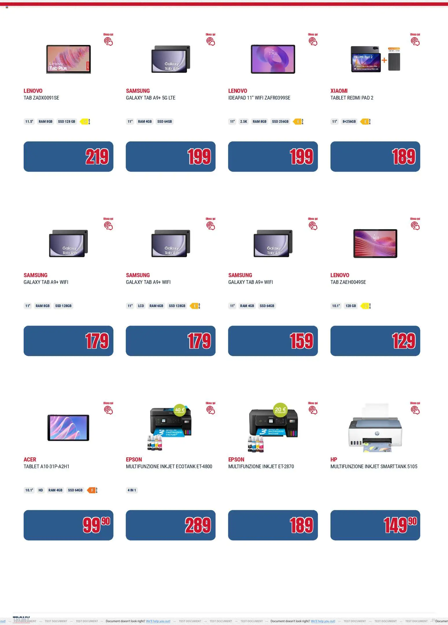 Volantino Trony del 04.12.2025 | Pagina: 5 | Prodotti: Xiaomi, Tablet, Samsung