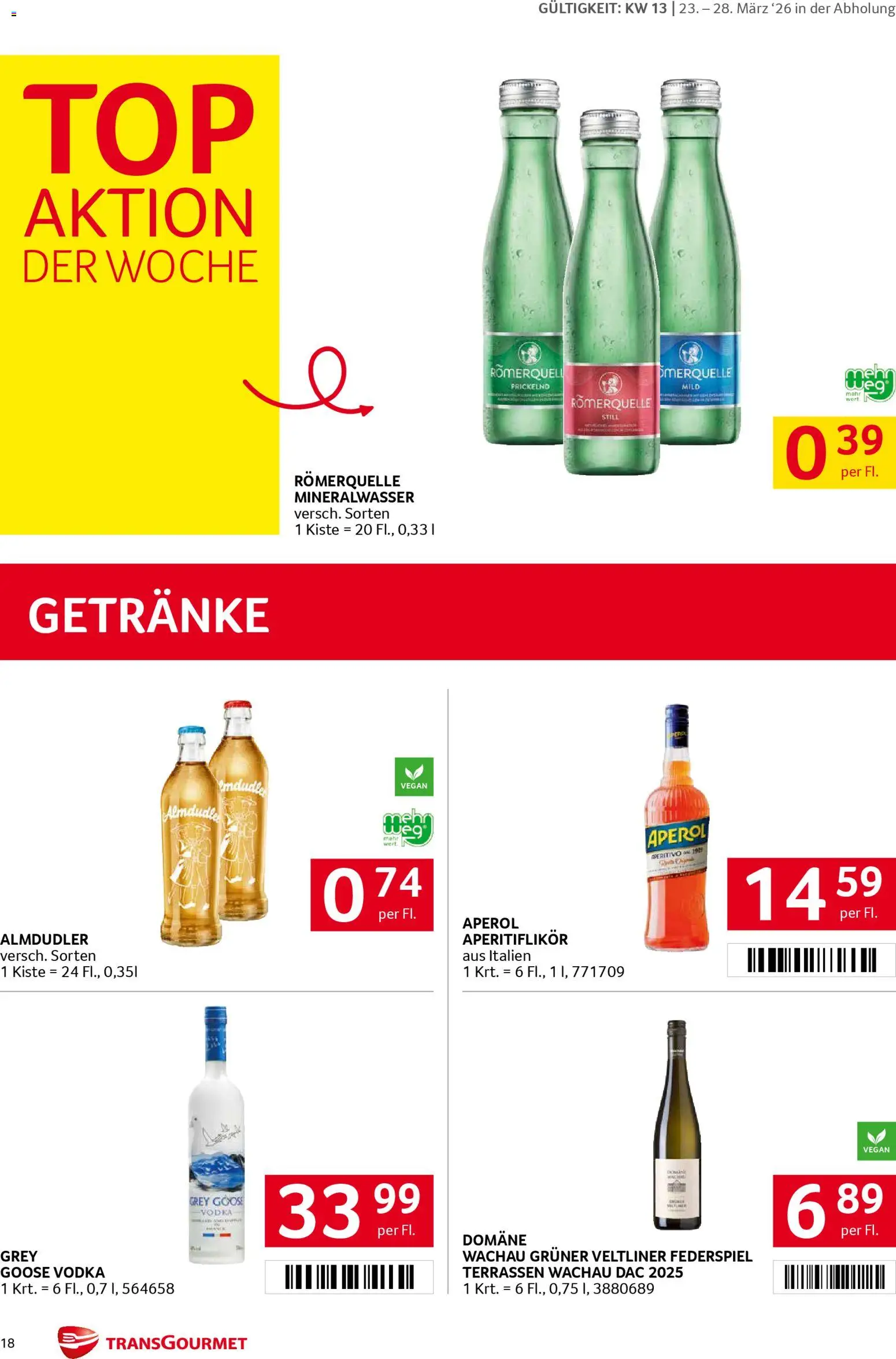 Transgourmet Flugblatt gültig ab 23.03.2026 | Seite: 18