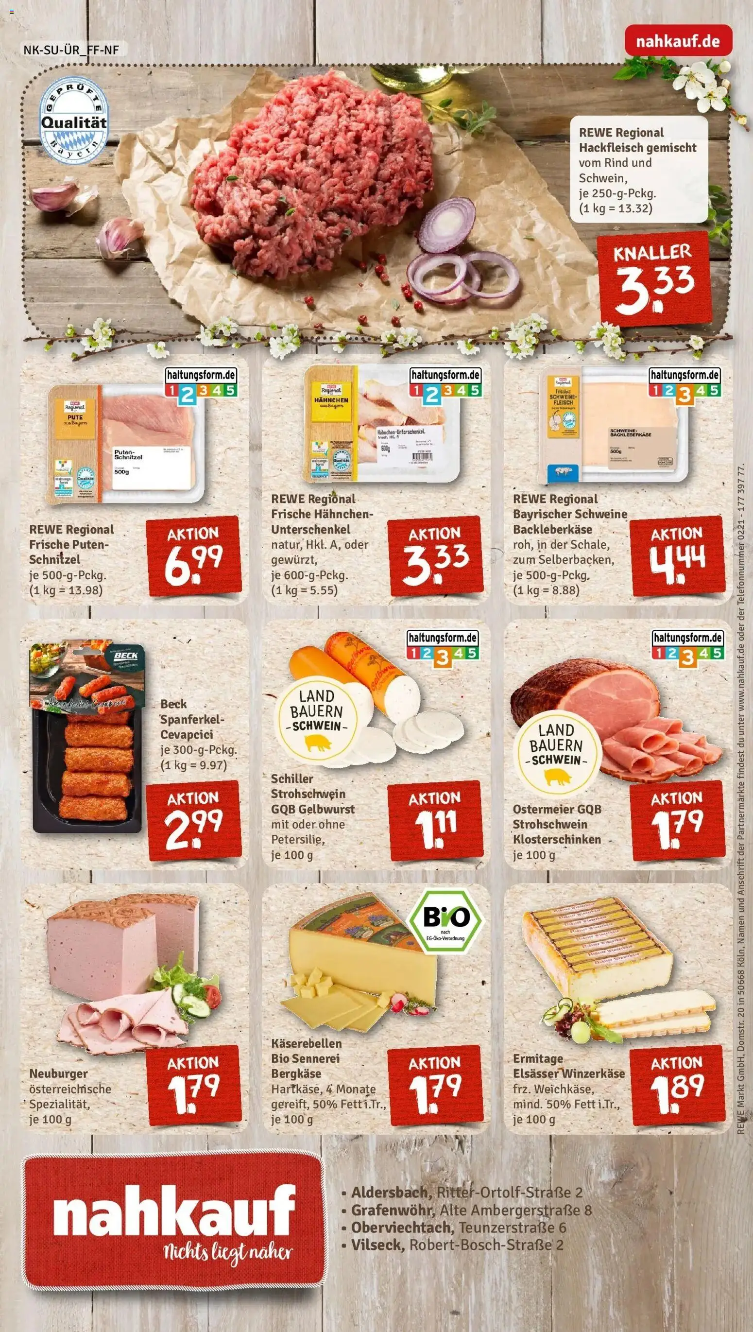 Rewe Prospekt Oberviechtach	 – gültig ab 15.03.2026 | Seite: 8 | Produkte: Pute, Hahnchen, Cevapcici, Schnitzel