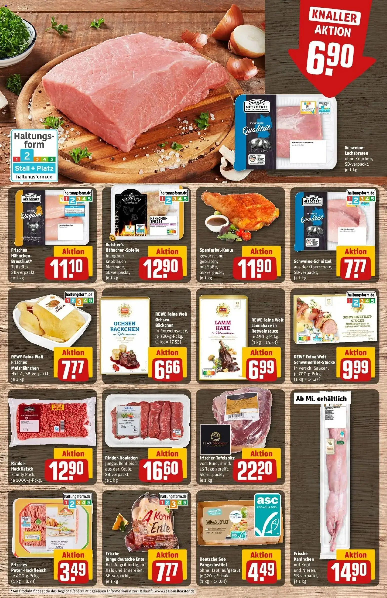 Rewe Prospekt Berlin / Friedrichsfelde	 – gültig ab 30.03.2026 | Seite: 10 | Produkte: Kaninchen, Spieße, Schweinefilet, Ente