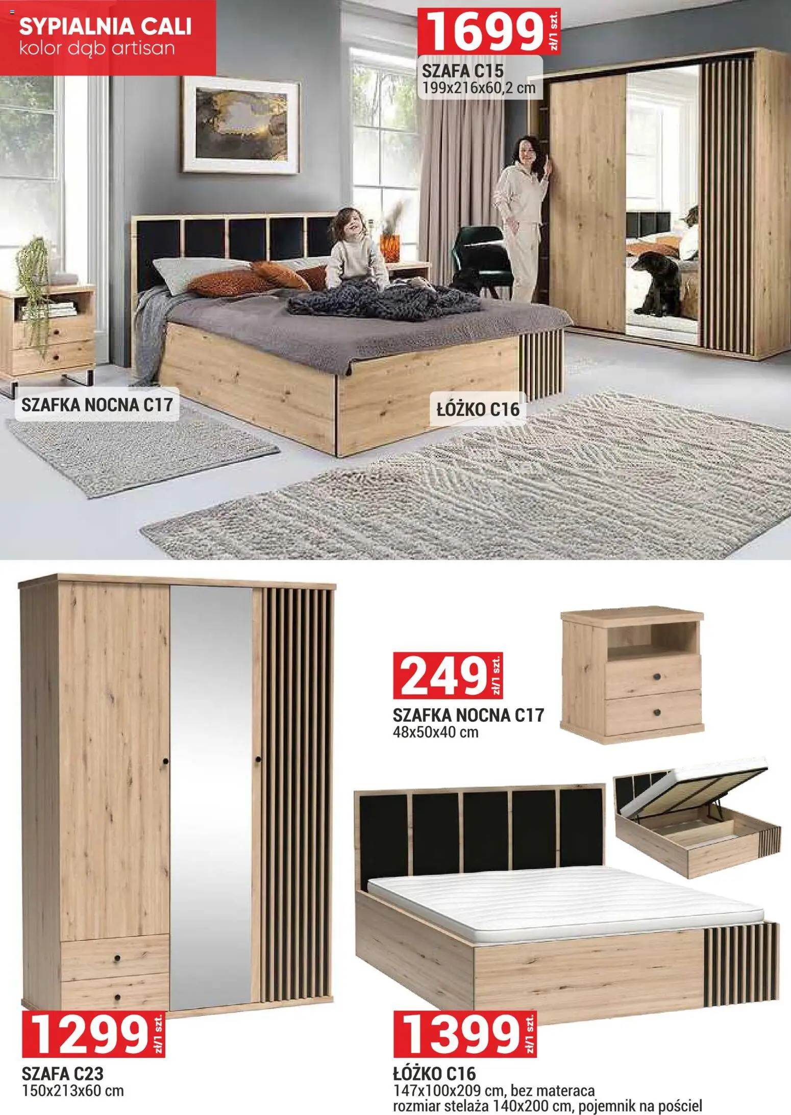Merkury Market Gazetka - Meble, Wypoczynki, Materace od 01.02.2026 | Strona: 26 | Produkty: Pościel, Łóżko, Szafa, Szafka nocna