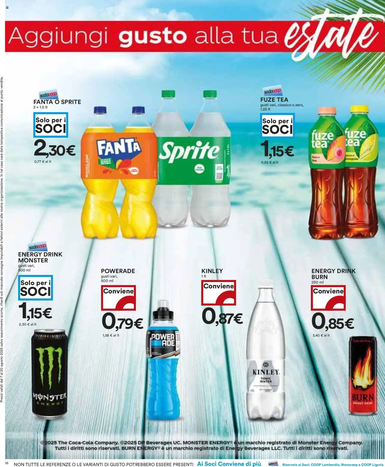 Volantino COOP del 07.08.2025 | Pagina: 16 | Prodotti: Data, The, Fanta