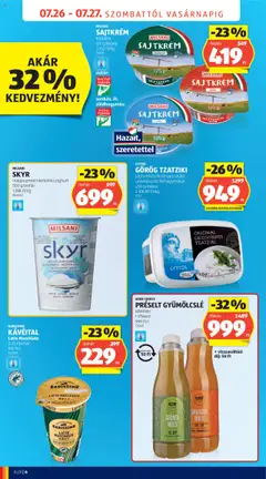 Aldi akciós ujság - amely érvényes a következő dátumtól: 26.07.2025 | Oldal: 6 | Termékek: Gyümölcslé, Joghurt, Saláta