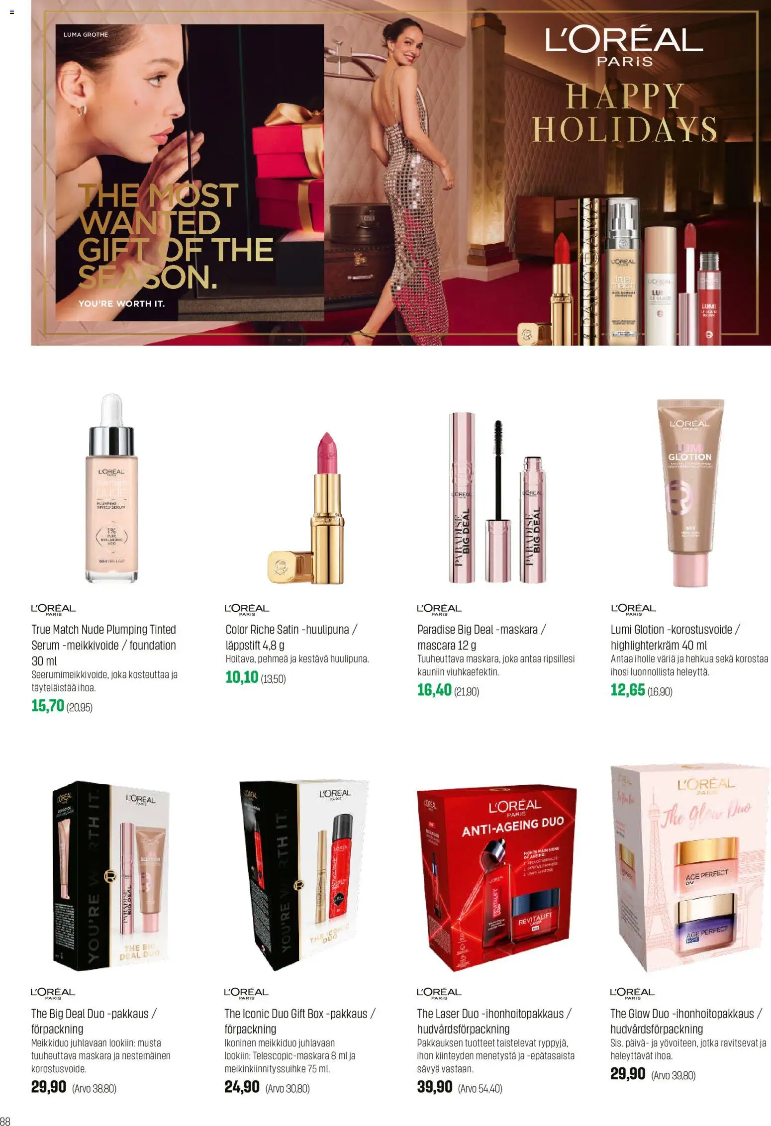 Sokos tarjoukset – voimassa 12.11.2025 alkaen | Sivu: 88 | Tuotteet: Korostusvoide, Huulipuna