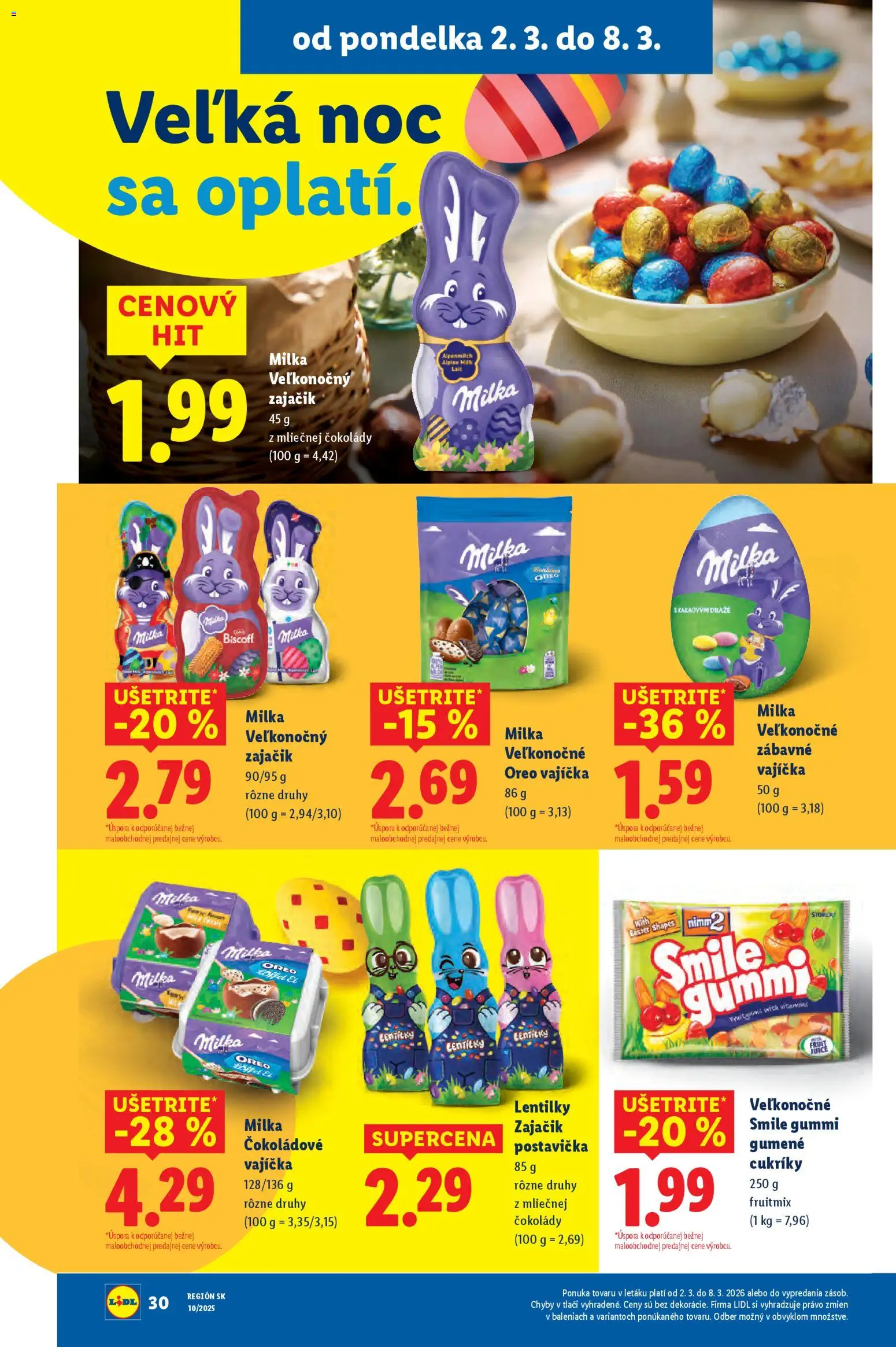 Nové Lidl akcie – leták je platný od 02.03.2026 | Strana: 34 | Produkty: Cukríky, Milka