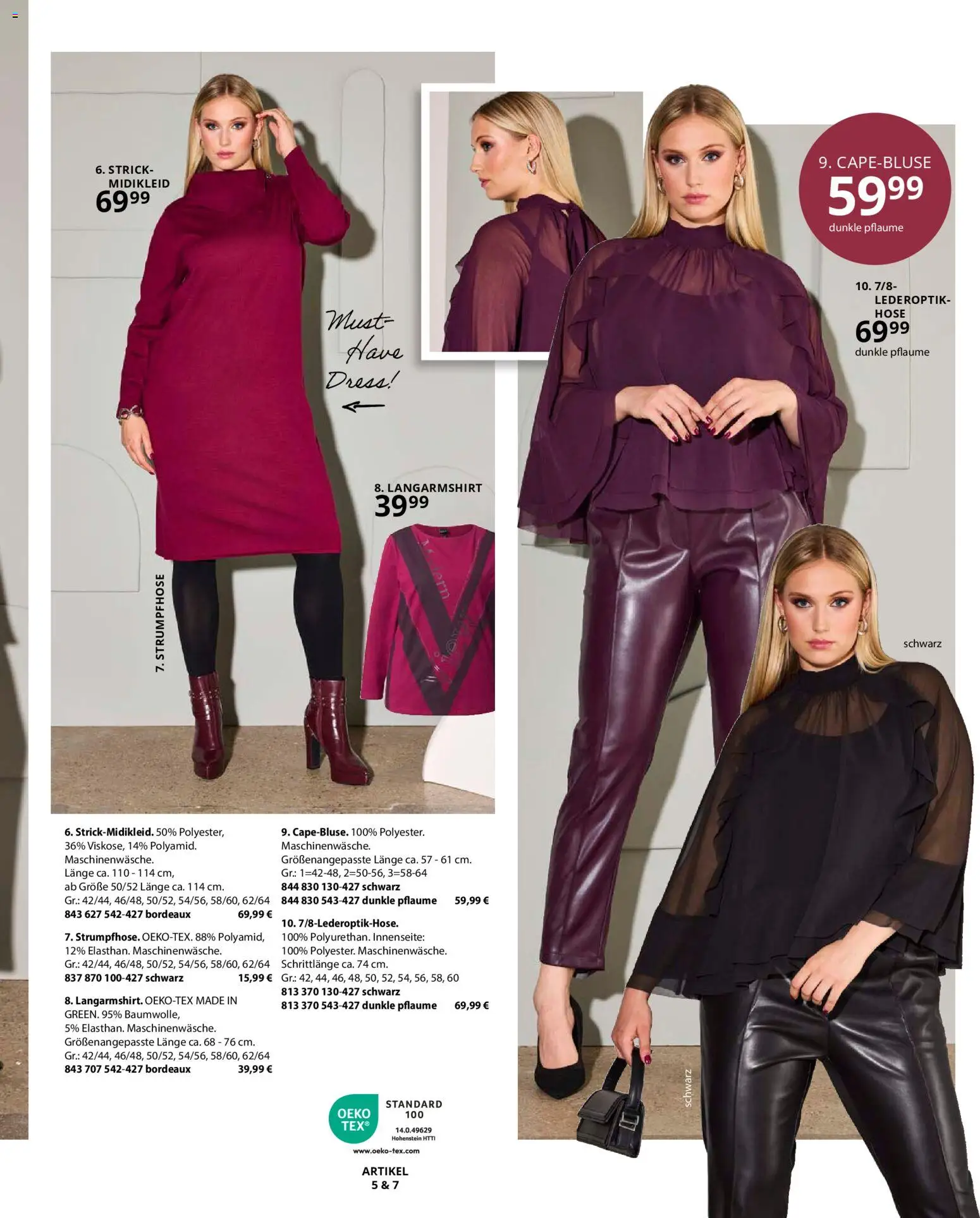 Ulla Popken Prospekt 	 – gültig ab 01.11.2025 | Seite: 65 | Produkte: Midikleid, Langarmshirt, Hose, Strumpfhose