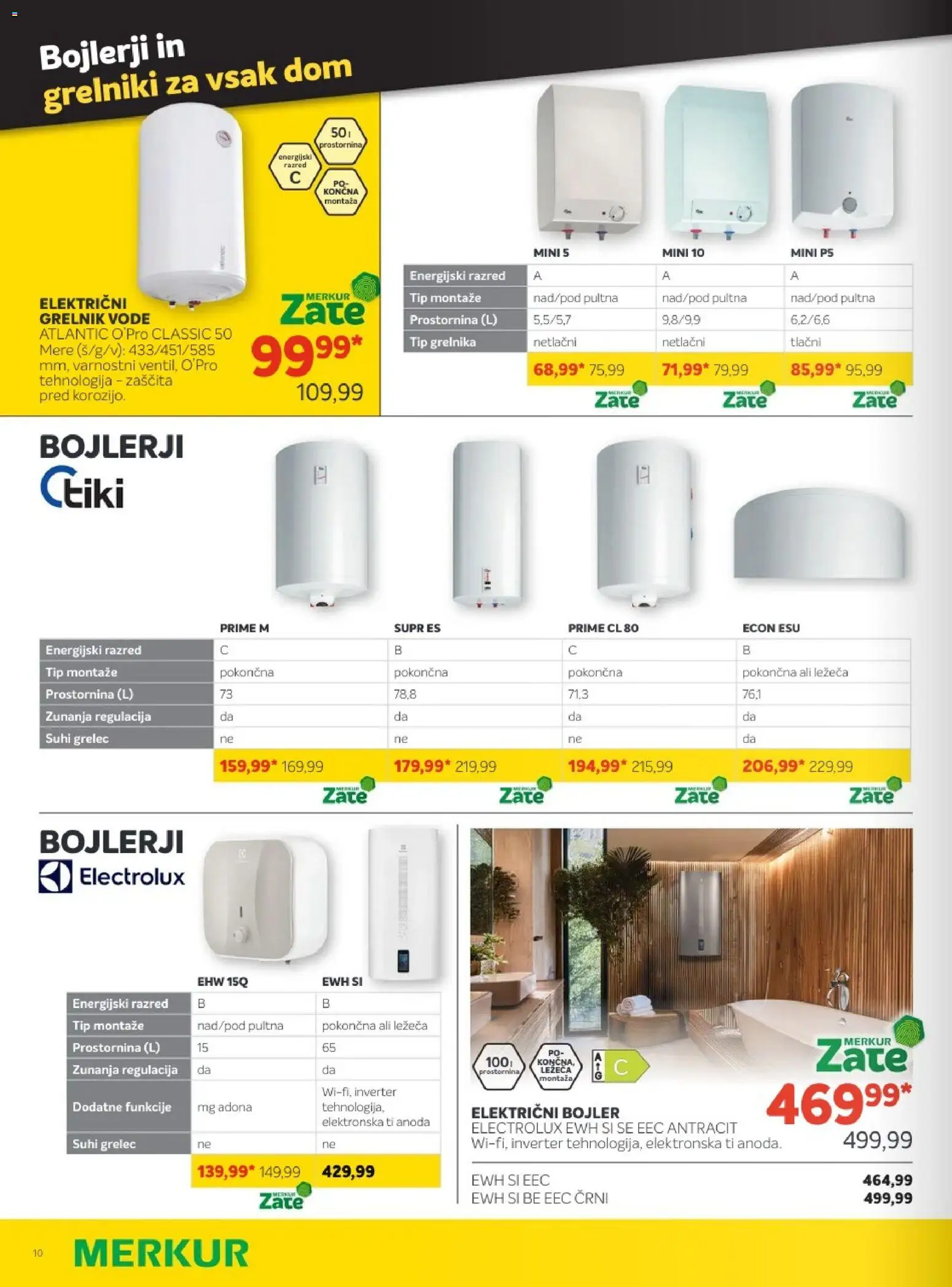 Novi Merkur katalog ponudbe – veljaven od 01.10.2025 | Stran: 10 | Izdelki: Grelnik vode, Grelec