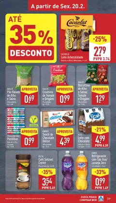 Pré-visualização Aldi folheto válido de 16.02.2026 | Página: 23 | Produtos: Orégãos, Leite, Pão, Creme