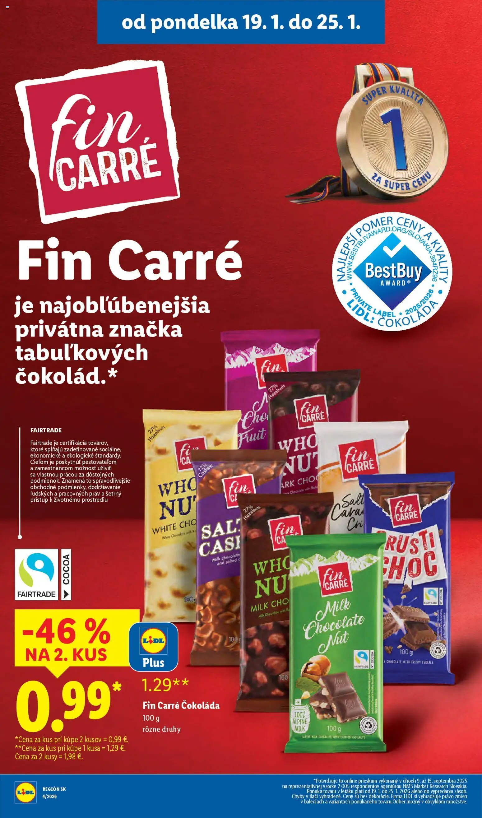 Nové Lidl akcie – leták je platný od 22.01.2026 | Strana: 72 | Produkty: Čokoláda