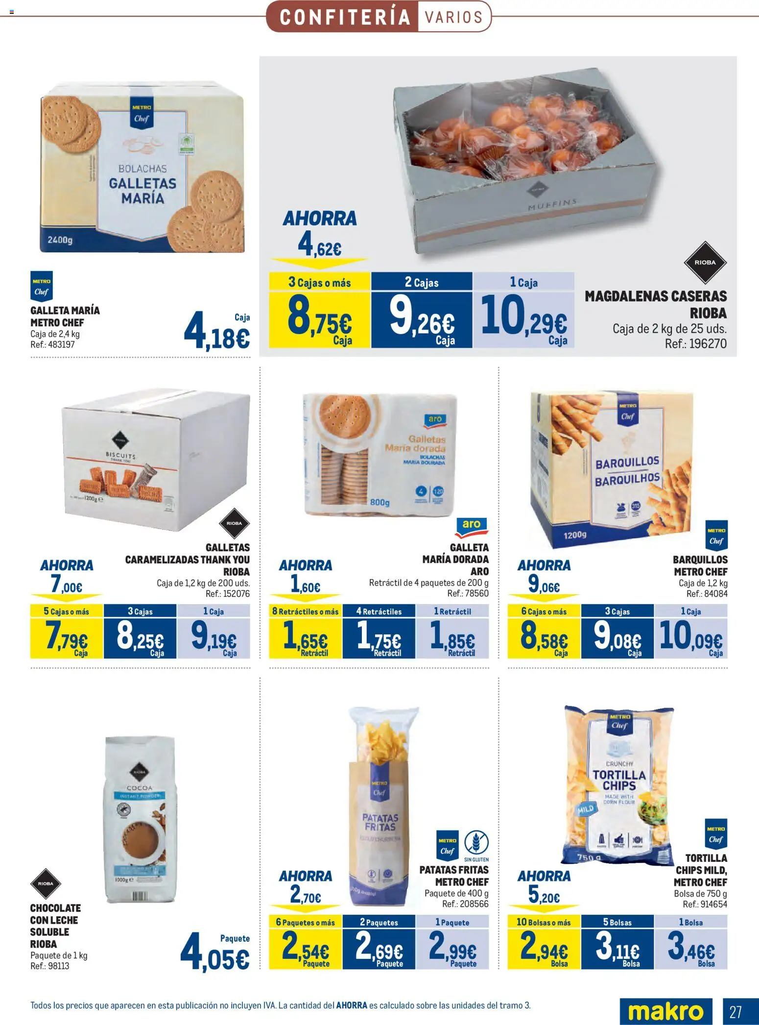 Makro - Especial Despensa Sur │ válido desde el 02.02.2026 | Página: 27 | Productos: Leche, Chocolate, Galletas, Bolsa
