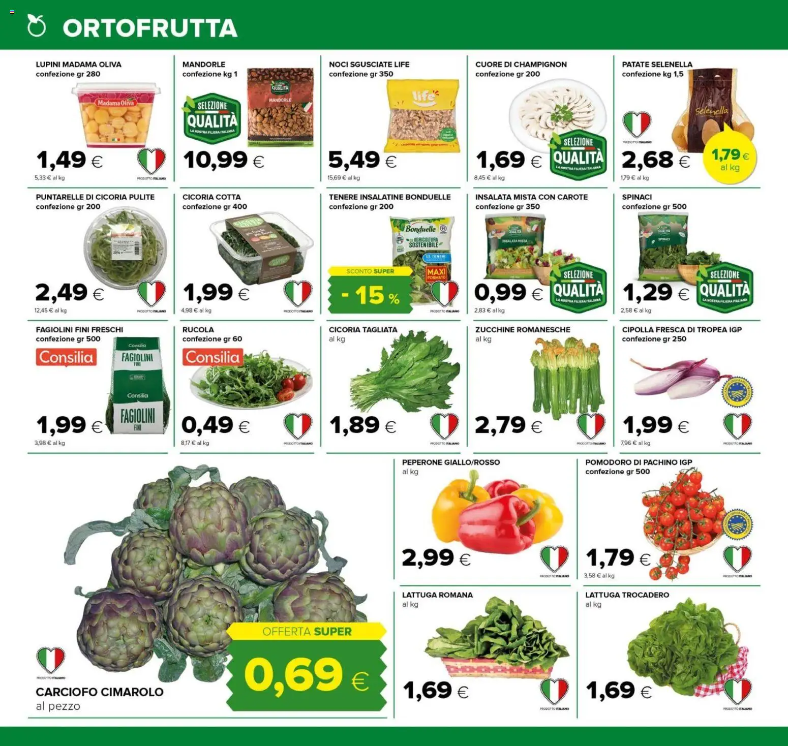 Volantino Tigre del 26.03.2026 | Pagina: 16 | Prodotti: Carote, Noci, Spinaci, Zucchine