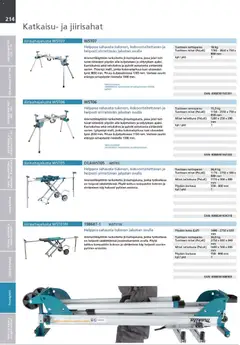 Makita-mainoslehti voimassa 24.03.2026 alkaen | Sivu: 214 | Tuotteet: Kantokahva, Pöytä