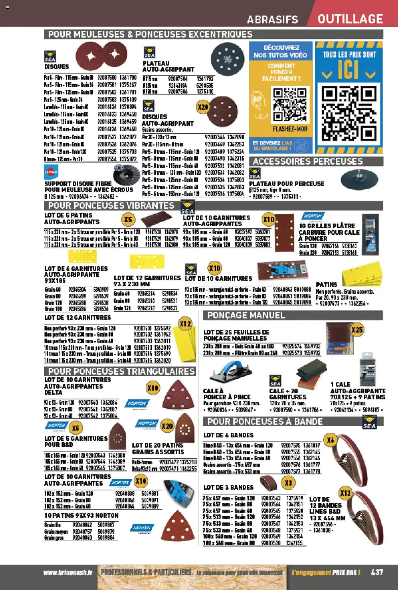 {H1} | Page: 437 | Produits: Vidéo, Meuleuse, Plateau, Plâtre