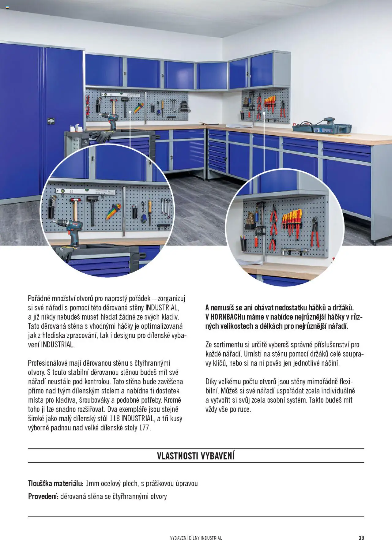 HORNBACH katalog - INDUSTRIAL - Systém vybavení dílny od 06.02.2025 | Strana: 39 | Produkty: Nářadí, Stůl