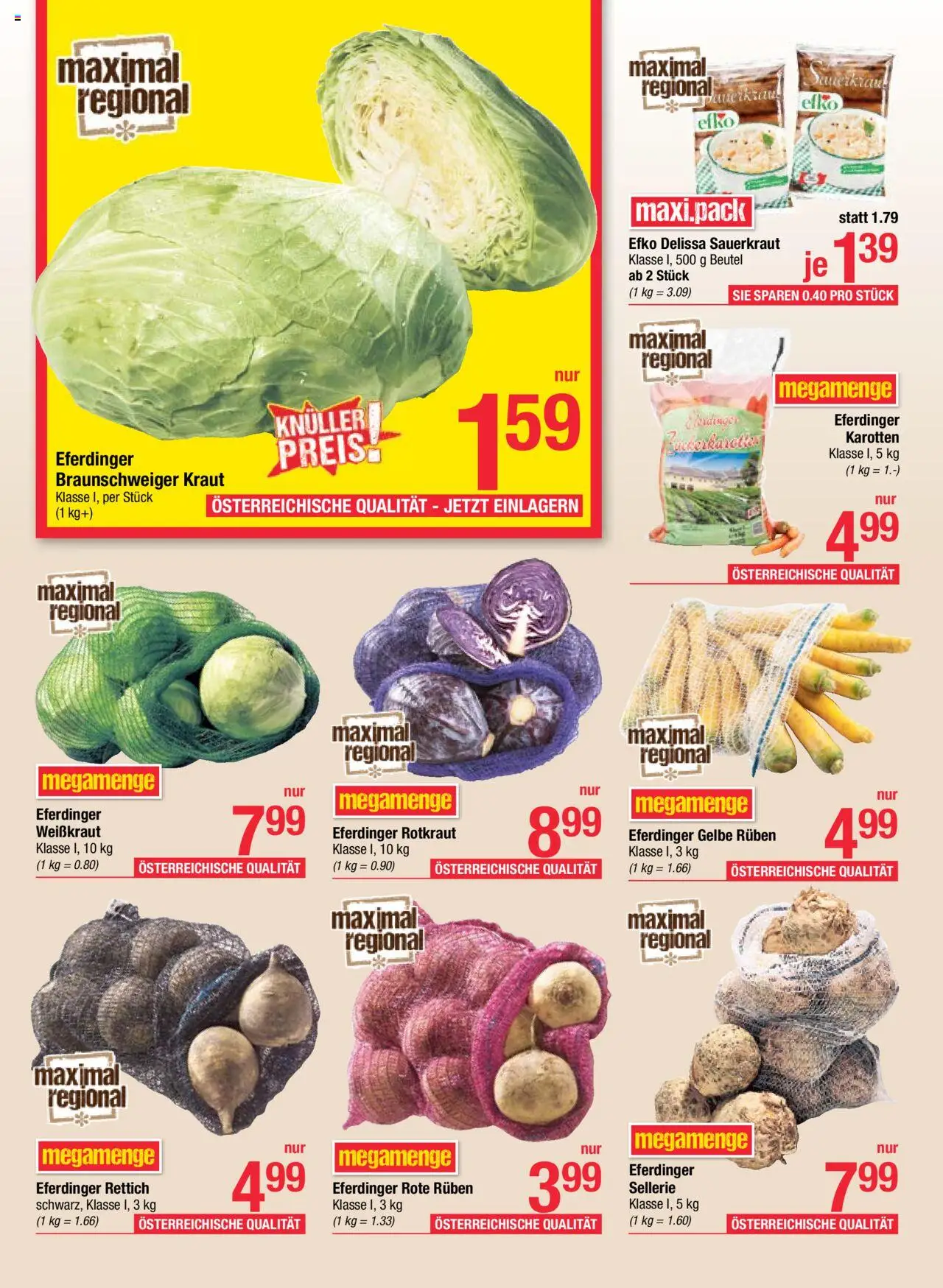 Maximarkt Flugblatt gültig ab 13.10.2025 | Seite: 9 | Produkte: Kraut