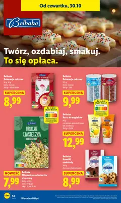 Pogląd oferty "Belbake KRUCHE CIASTECZKA, Shortbread cookies with mold" - ważna od 30.10.2025 | Strona: 56 | Produkty: Czekolady, Ciasteczka