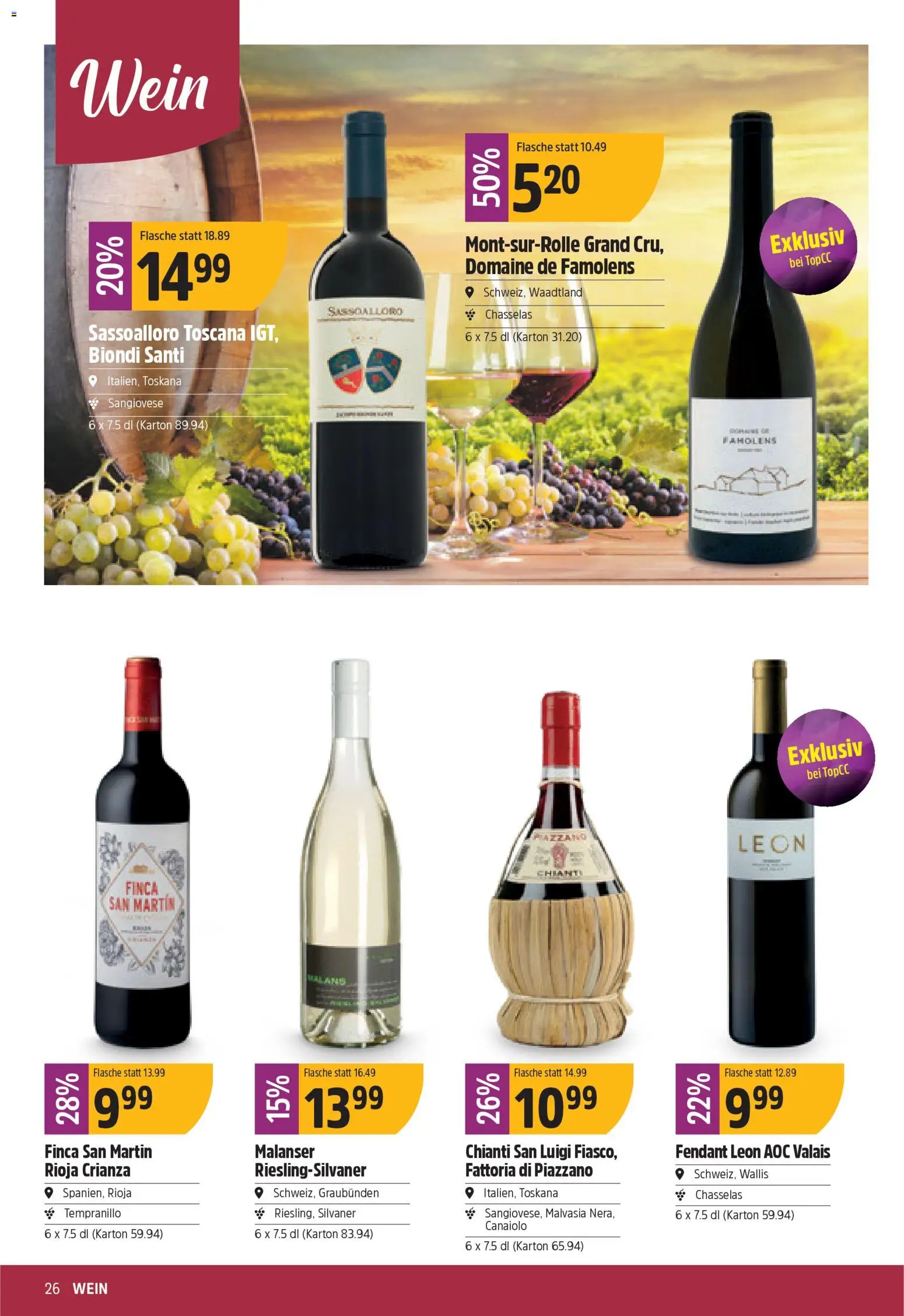TopCC Aktionen – gültig ab 17.11.2025 | Seite: 26 | Produkte: Wein