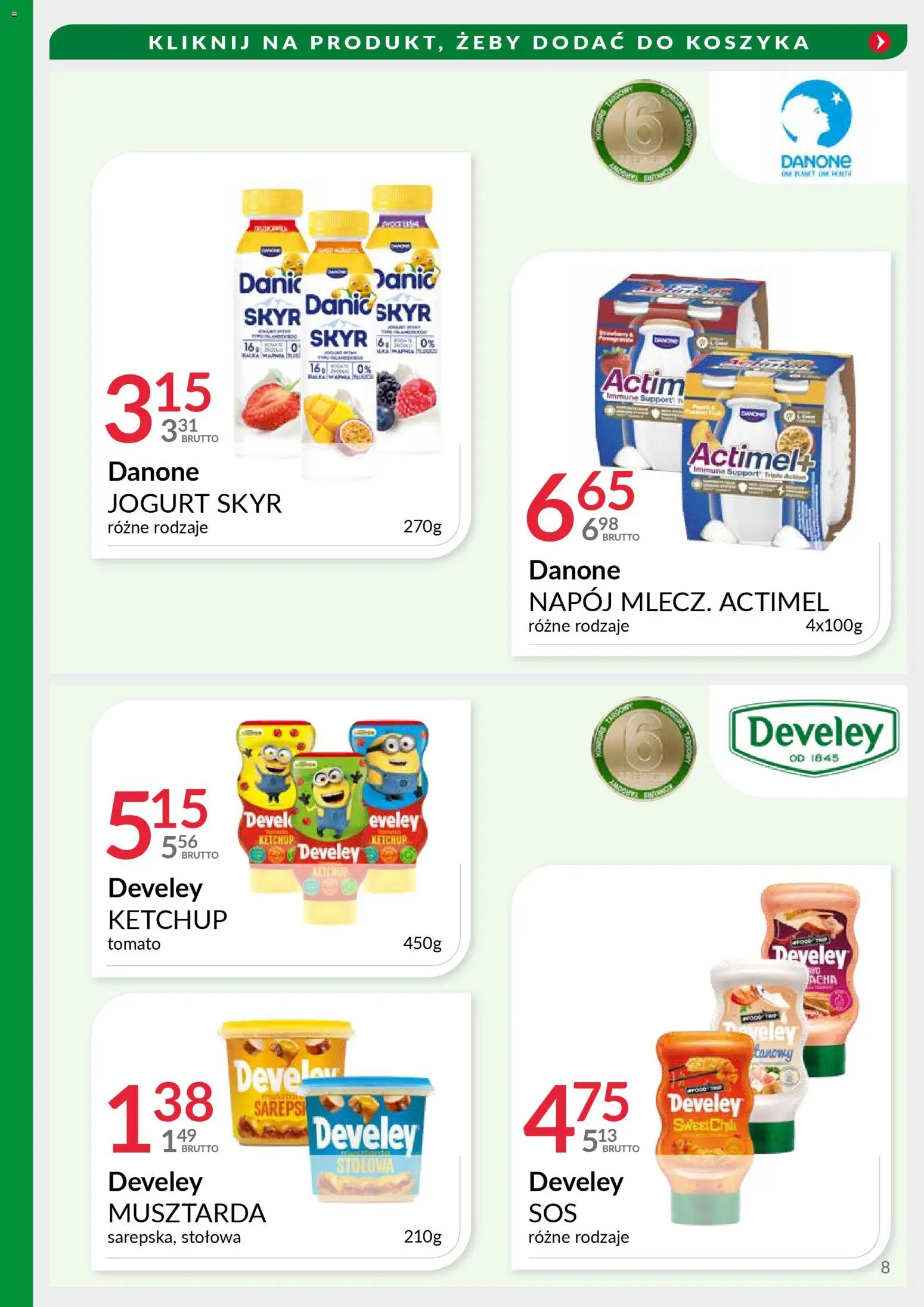 Eurocash Gazetka - Targi Jesień od 17.11.2025 | Strona: 8 | Produkty: Ketchup, Musztarda, Jogurt, Skyr