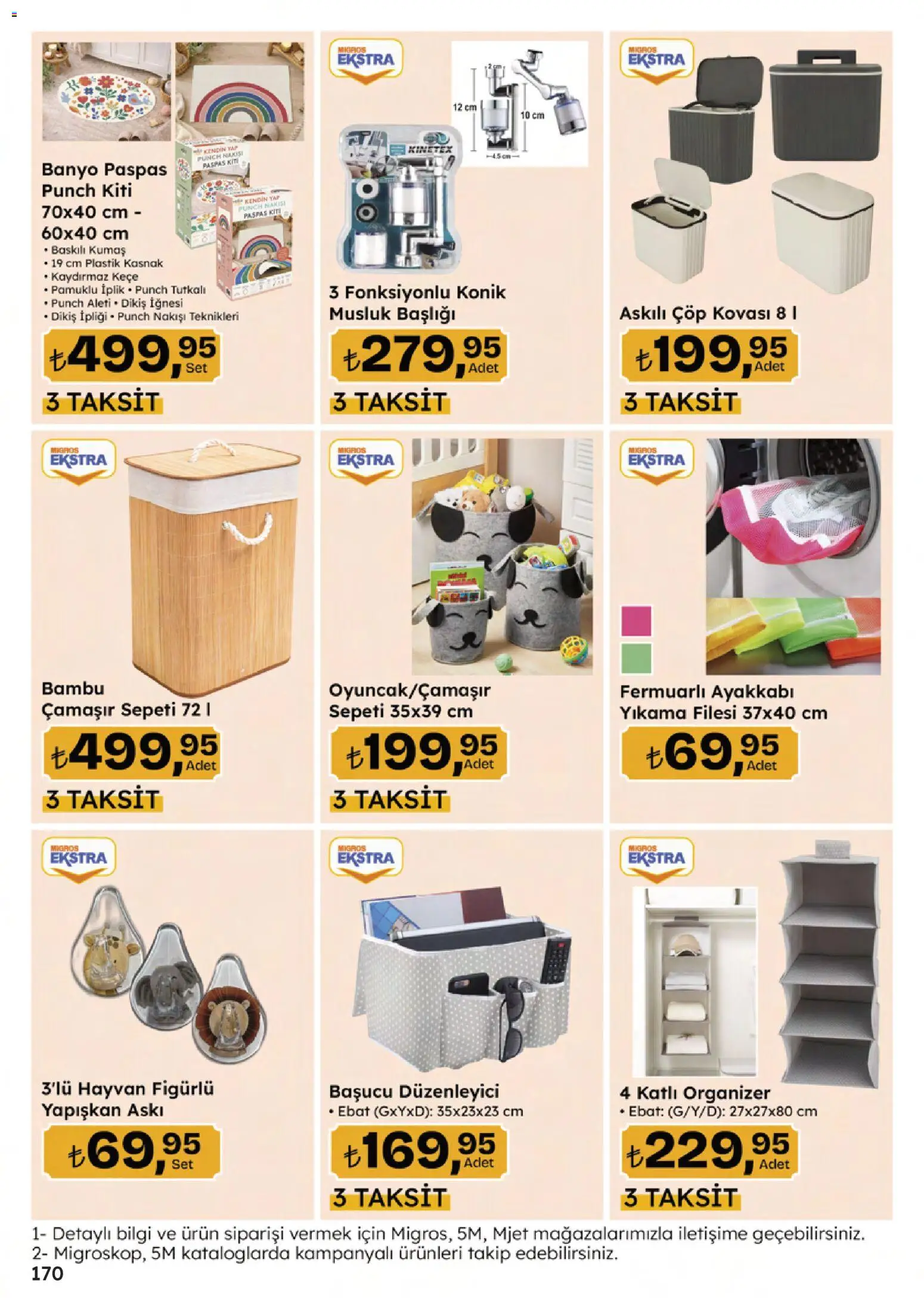 Migros Katalog - 5M Migroskop Dijital - 16.04.2026 tarihinden itibaren geçerlidir | Sayfa: 170 | Ürünler: Çamaşır sepeti, Askı, Banyo, Paspas