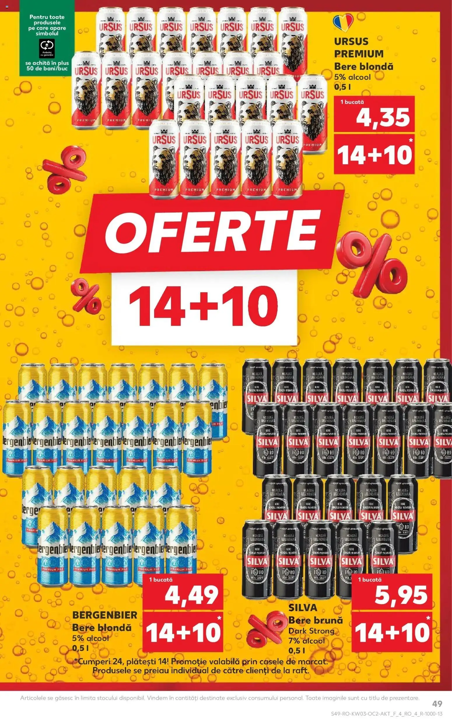 Noul catalog Kaufland – valabil de la 14.01.2026 | Pagină: 49 | Produse: Bere, Mere, Plastik Kulübe