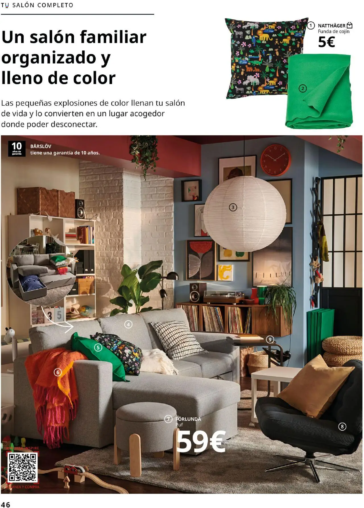 Catálogo IKEA Salones │ válido desde el 01.09.2025 | Página: 46 | Productos: Funda, Funda de cojín, Cojín