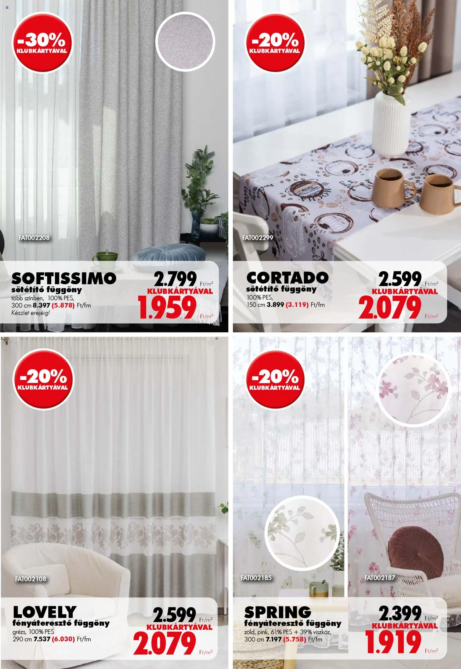 Diego akciós ujság - amely érvényes a következő dátumtól: 01.02.2026 | Oldal: 11 | Termékek: Fényáteresztő függöny, Függöny