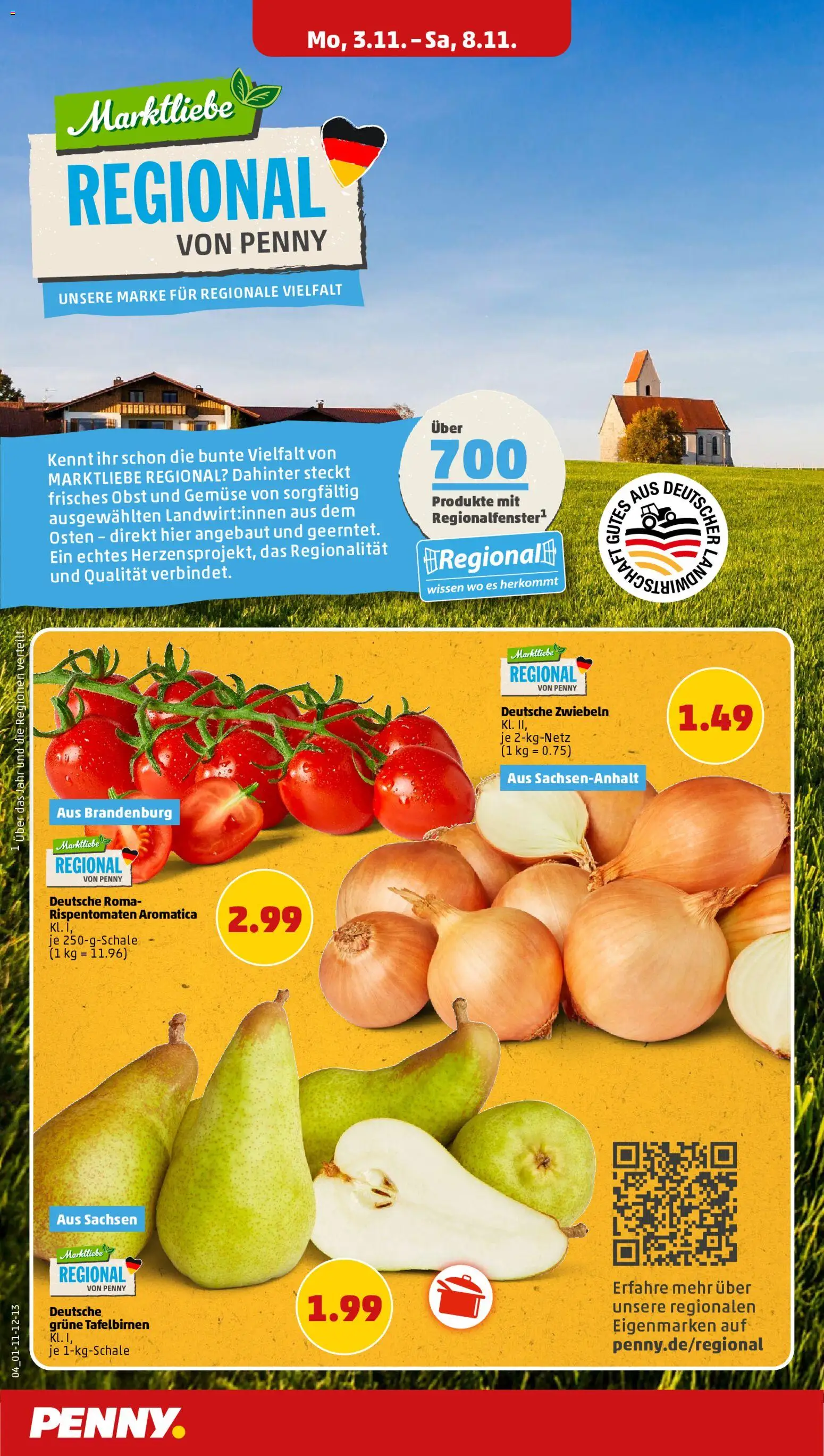 Penny Prospekt 	 – gültig ab 03.11.2025 | Seite: 6 | Produkte: Zwiebeln, Gemüse, Obst
